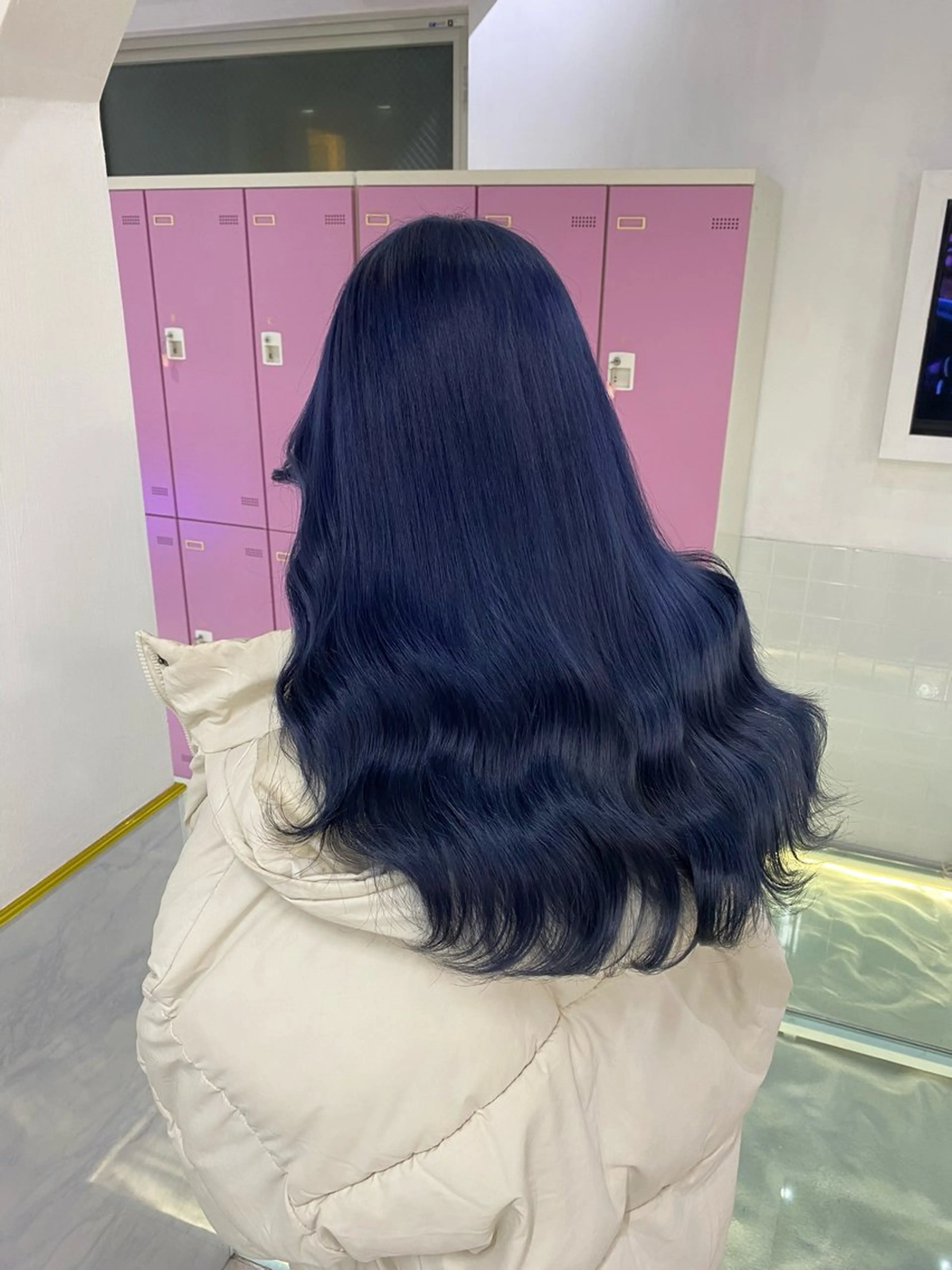 カラー ブリーチ ブルーカラー ブルーラベンダー ラベンダーカラー 楓🦋韓国系レイヤー / 透明感カラー🤍のヘアスタイル