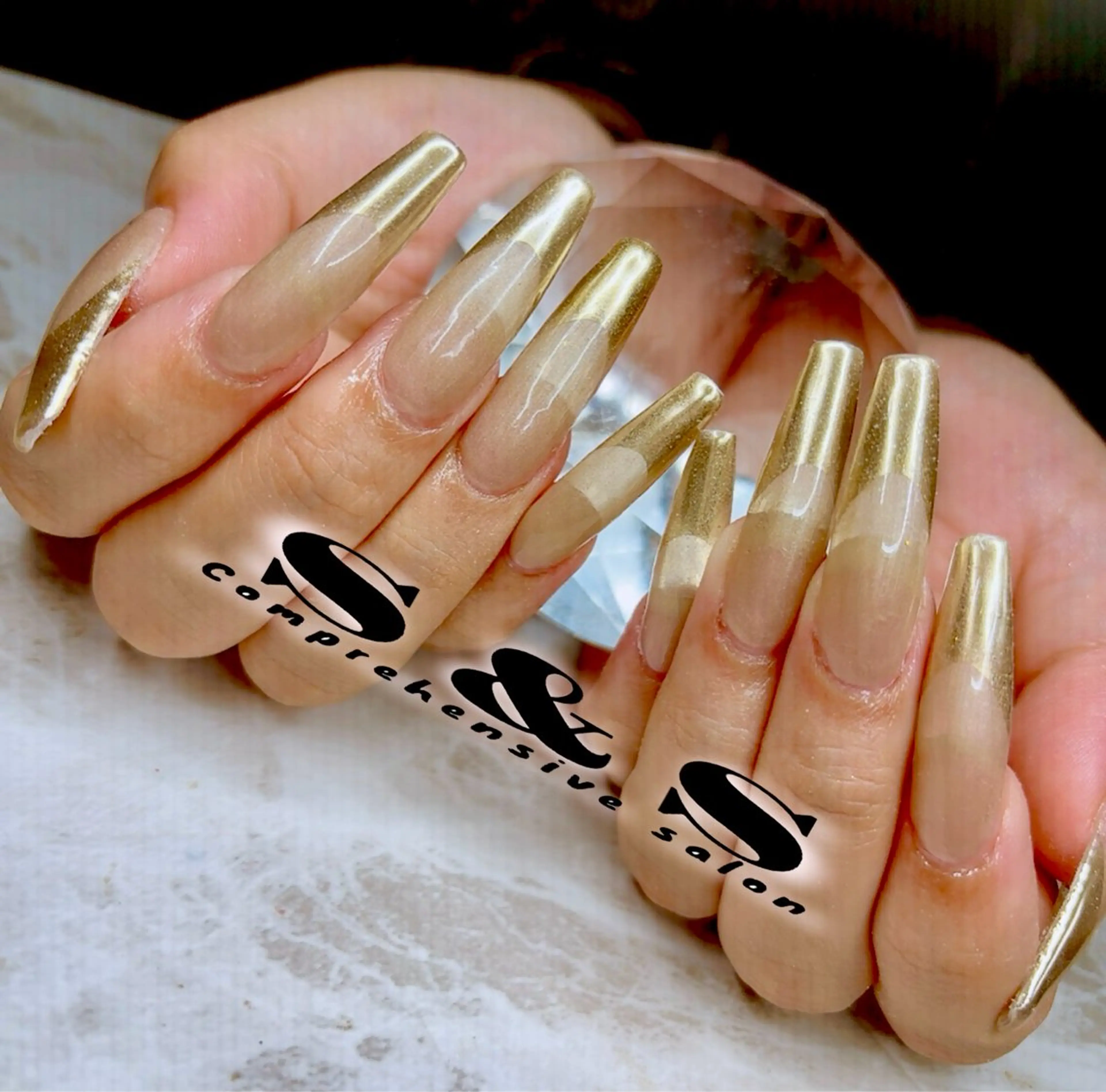 ネイル 長さ出し ロングネイル メンズネイル 持ち込み S&S 村田小百合のネイルデザイン