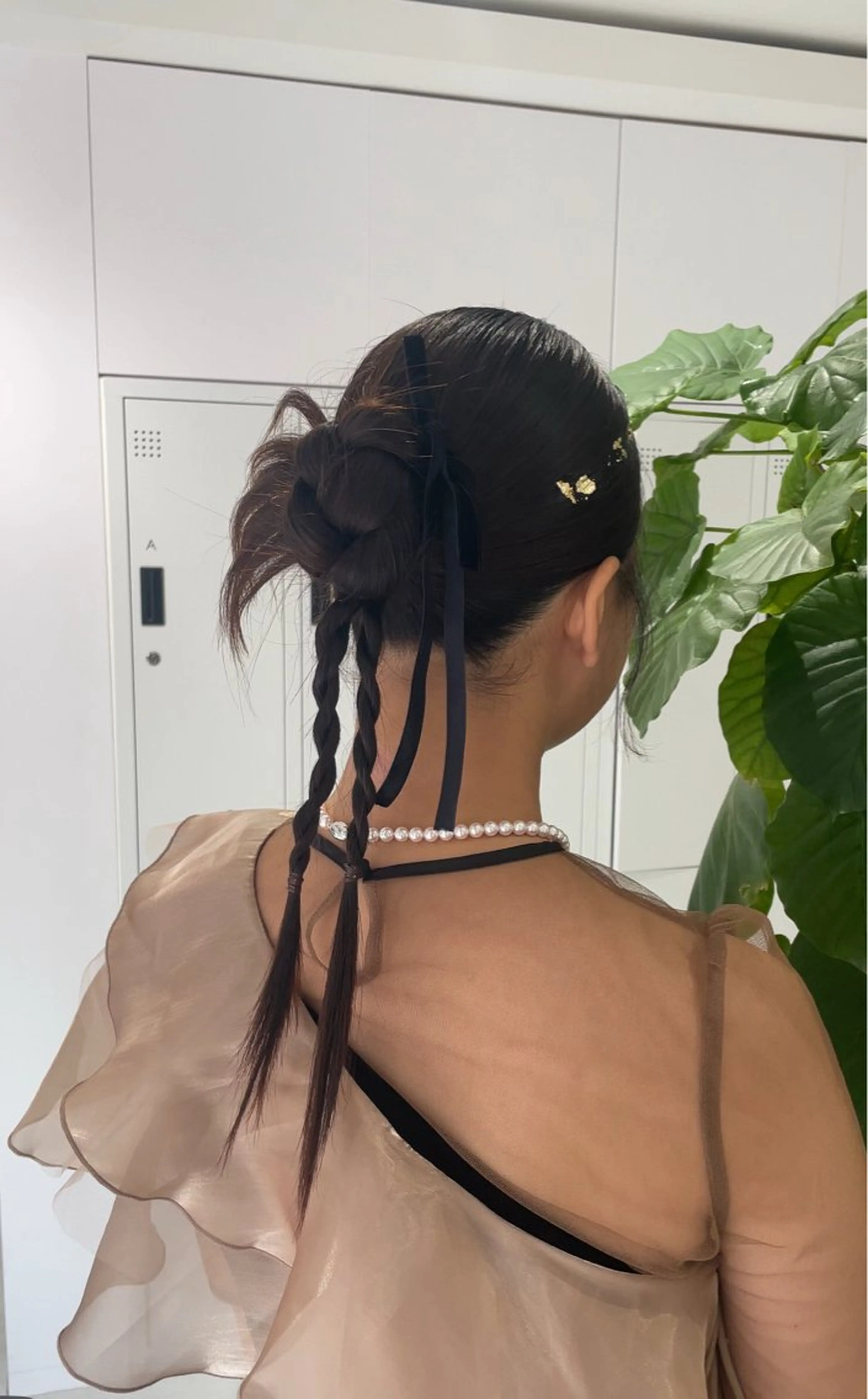 セミロング ヘアアレンジ ヘアセット グレージュ/ベージュ /経堂/sana🌱のヘアスタイル