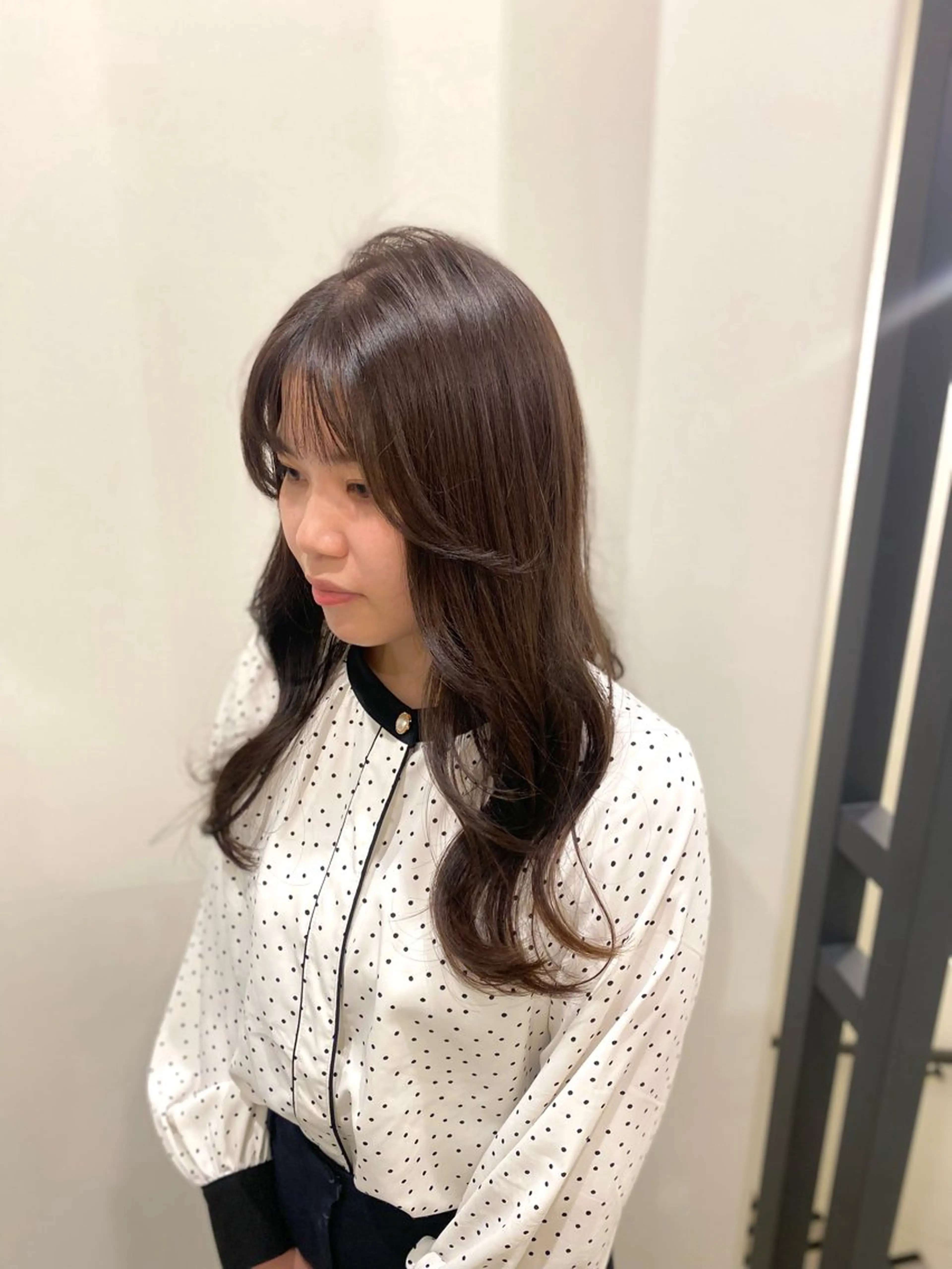 ミディアム カラー レイヤーカット 小顔カット カット ヘアカラー トリートメント 🍑 モモカ🍑のヘアスタイル