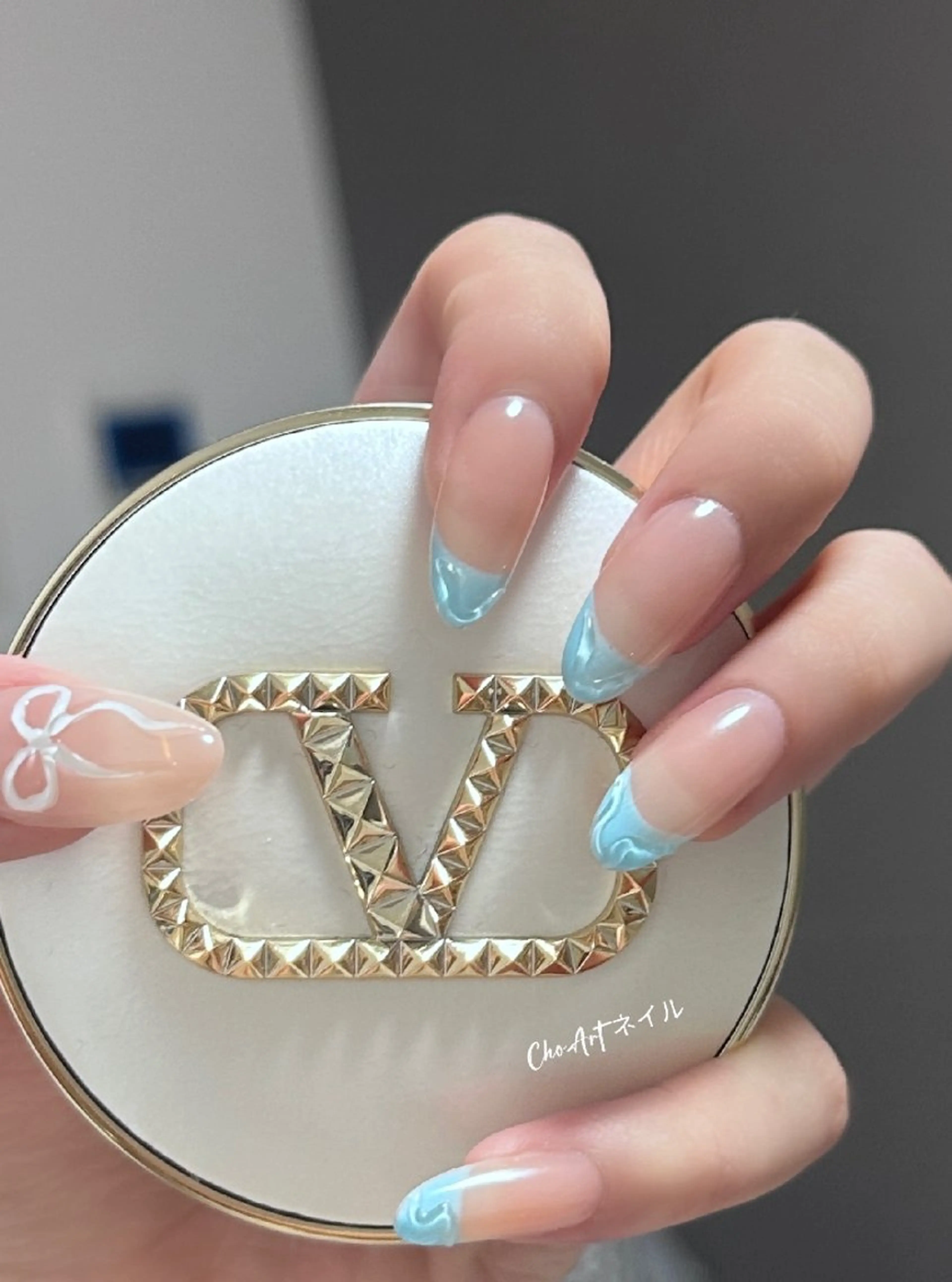 ネイル アートネイル フレンチネイル ジェルネイル 持ち込み ニュアンスネイル Cho Artネイル所属・ronronne .のネイルデザイン