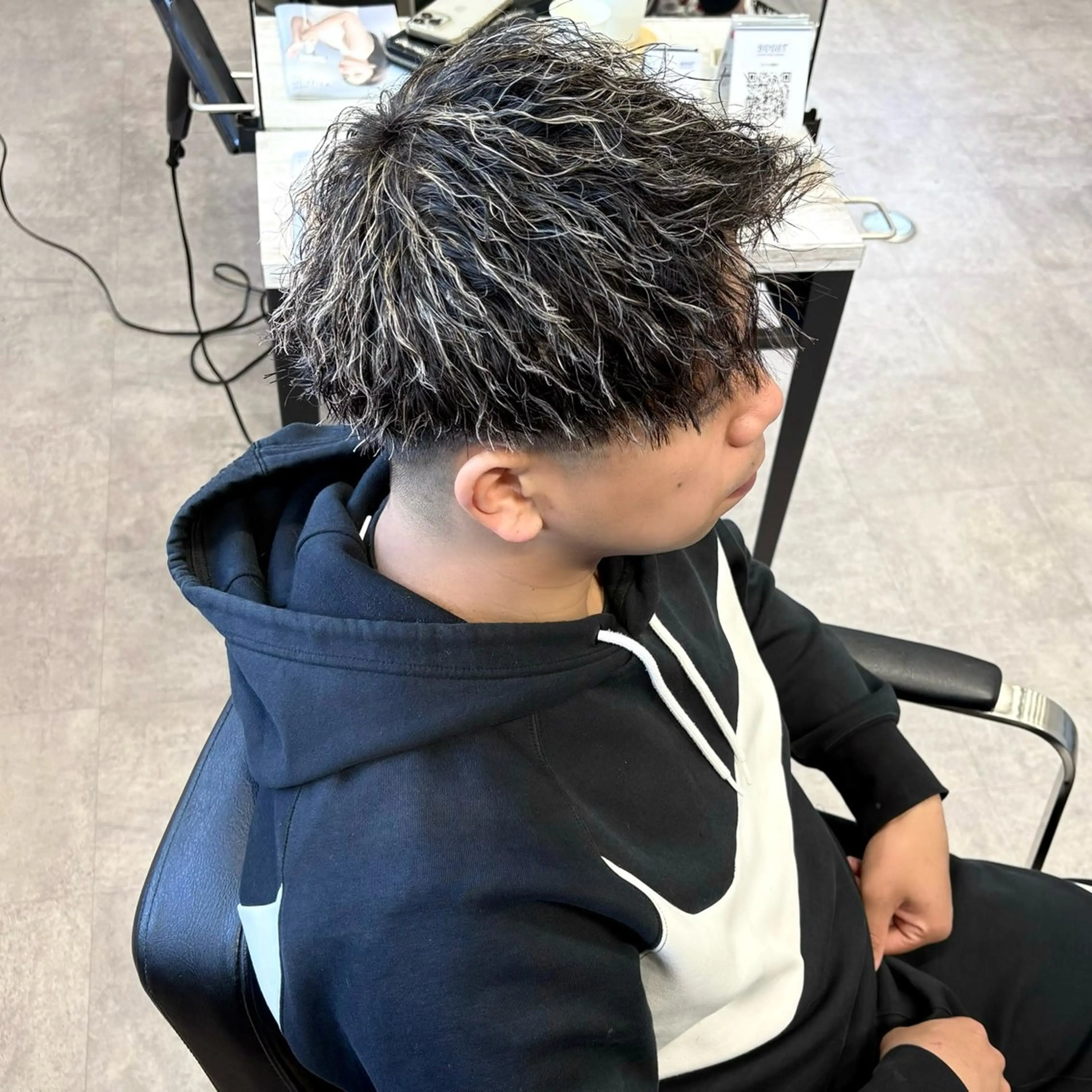 ショート カラー パーマ メンズ メンズメッシュ メッシュ カット ヘアカラー 浜松/メンズサロン/ Yuna🐈‍⬛🫧のヘアスタイル