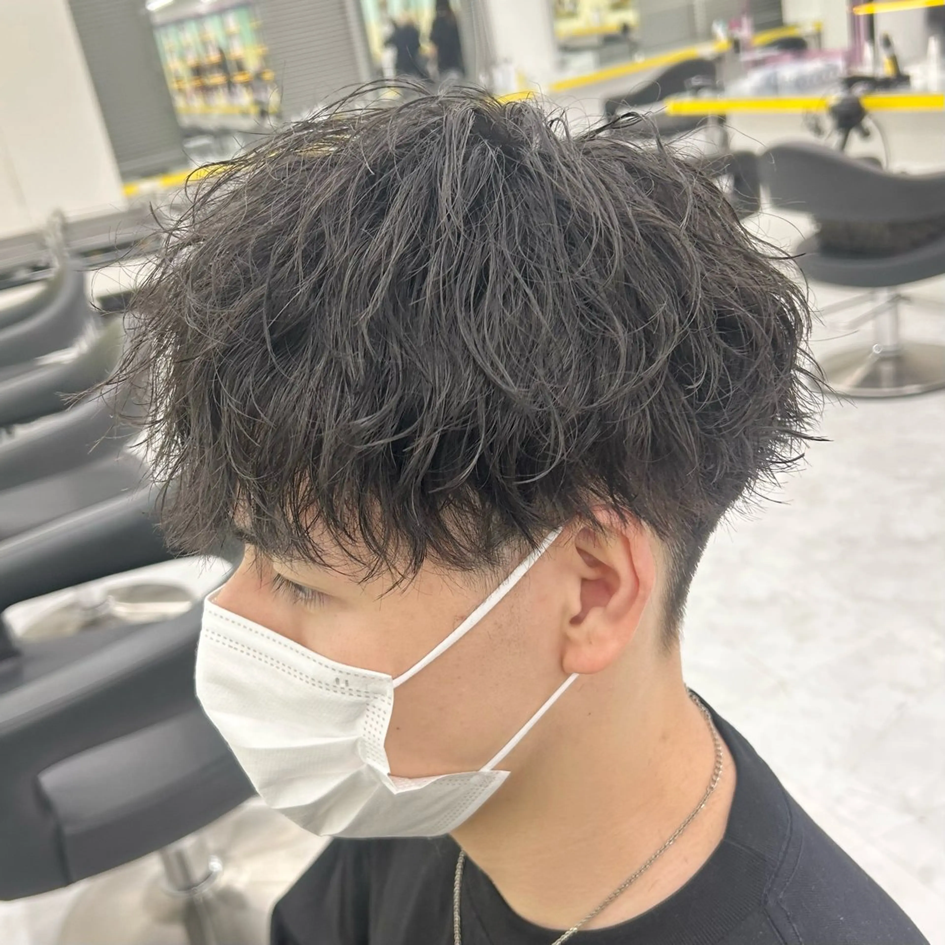 ショート パーマ メンズ カット パーマ 韓国レイヤーカット /REIのヘアスタイル