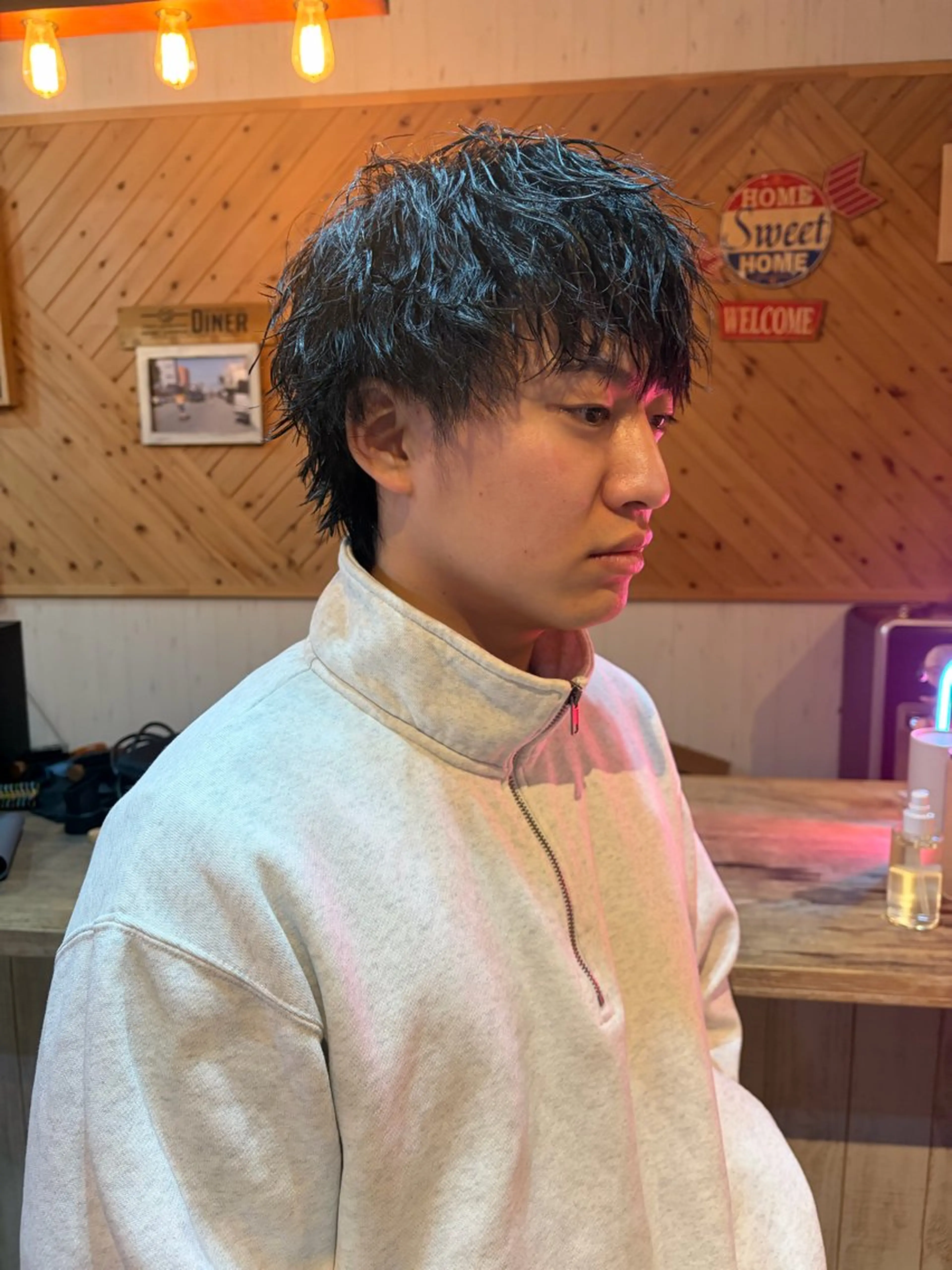 ショート パーマ メンズ パーマ KENSHIN パーマモデル募集のヘアスタイル