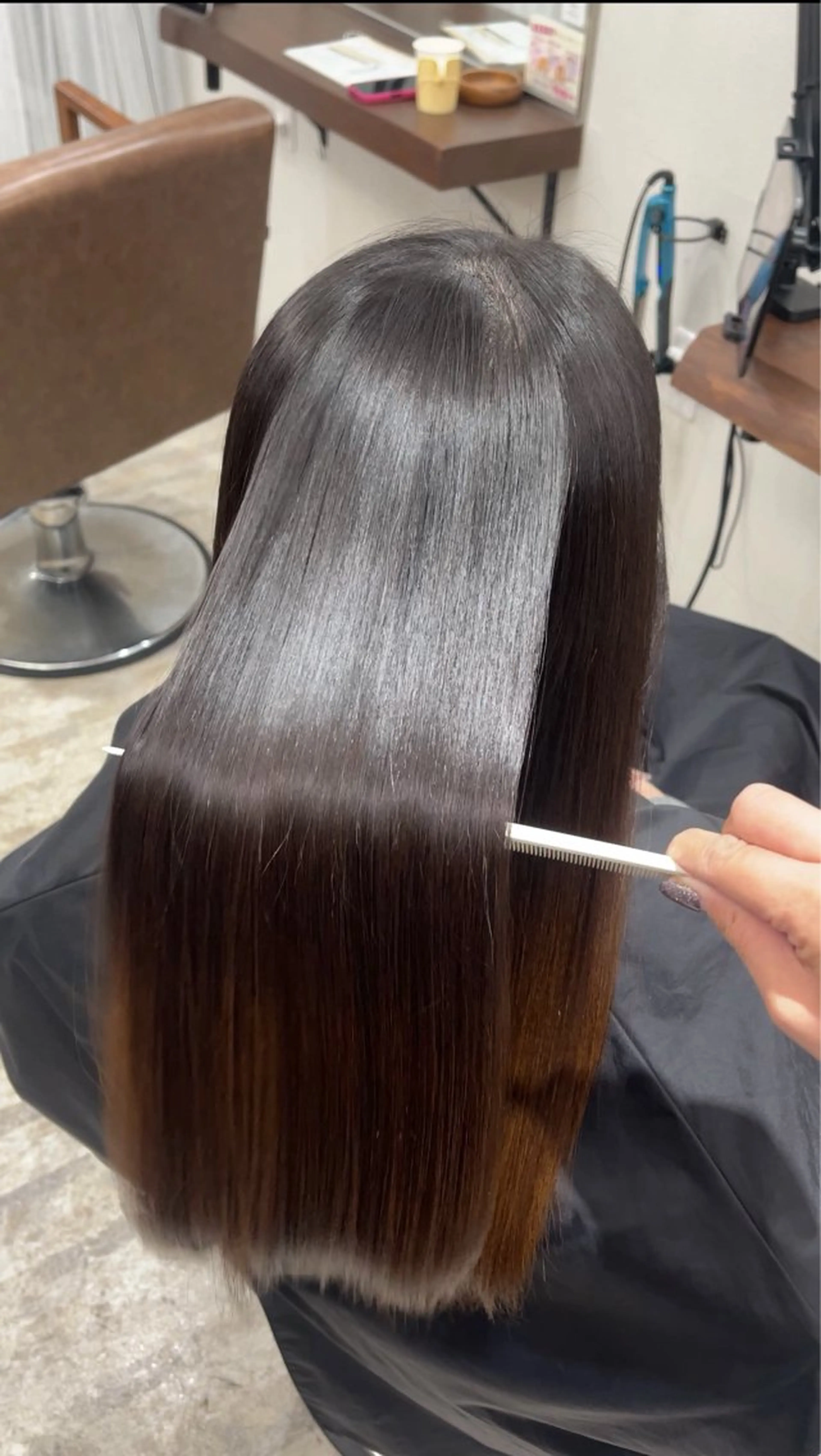 ロング 縮毛矯正 トリートメント LABO.所属・LABO. 門屋和香那のヘアスタイル