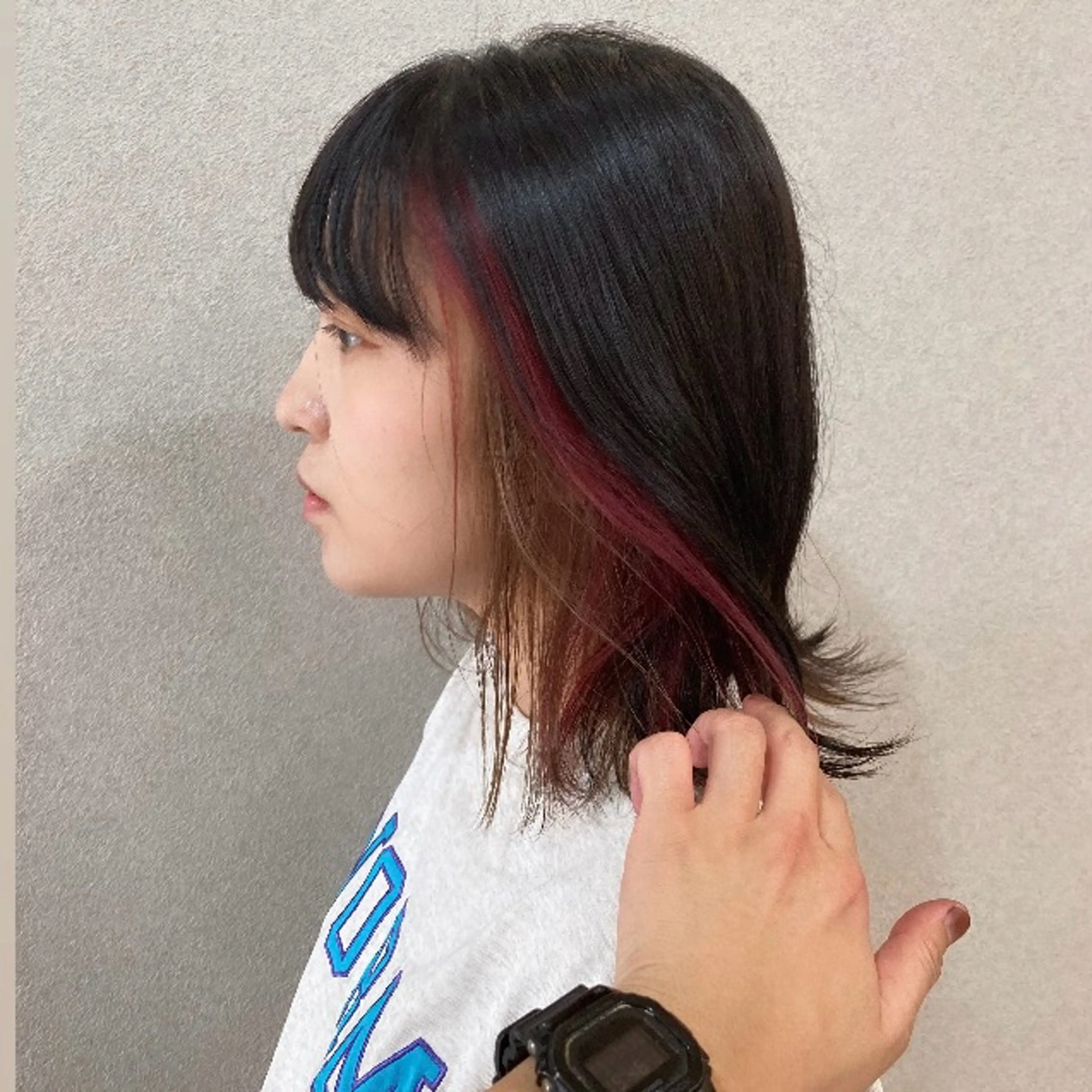 ミディアム カラー インナーカラー ヘアカラー 前田 知輝のヘアスタイル