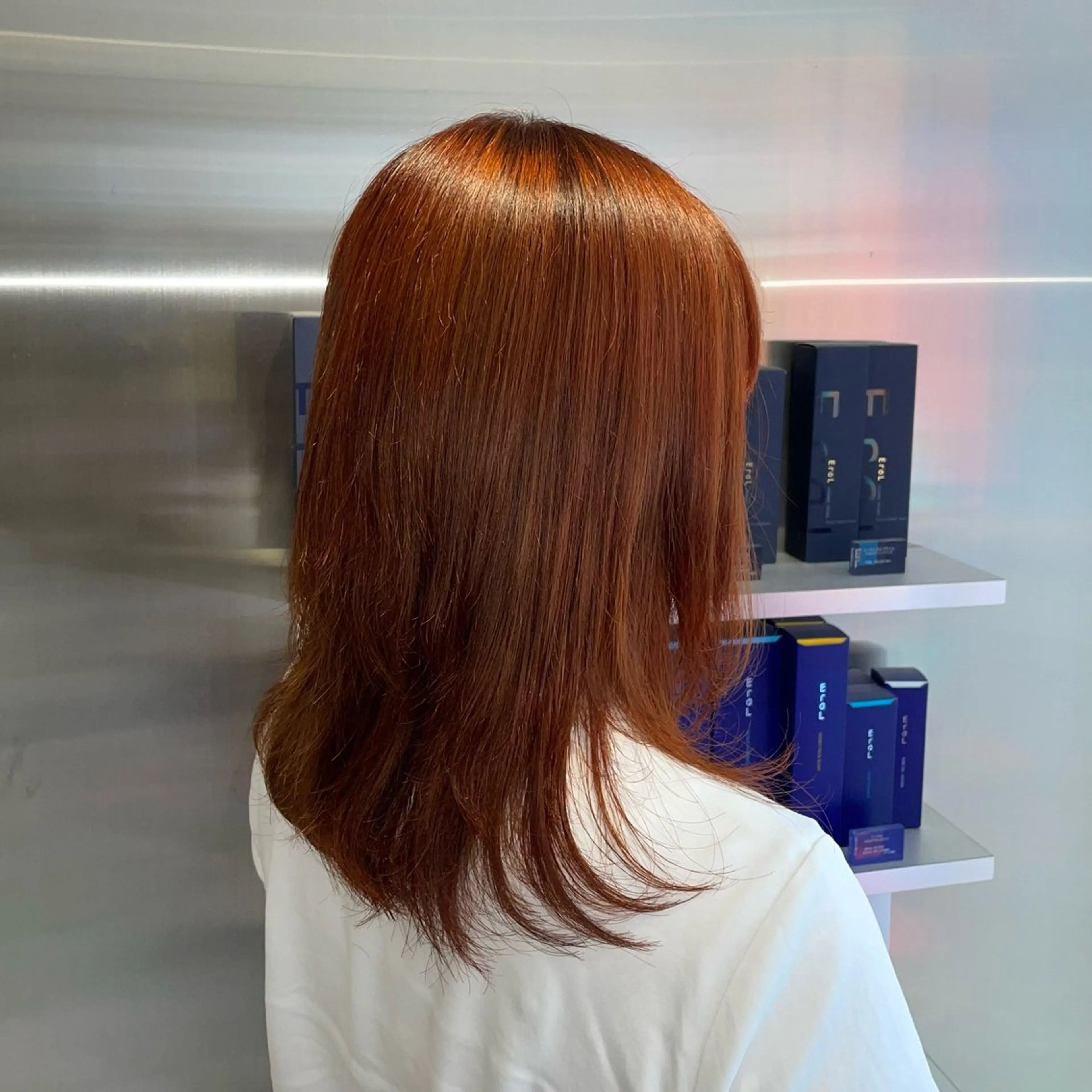 ミディアム カラー ヘアカラー ななみ.⋆𝜗𝜚 艶カラー/まつパのヘアスタイル