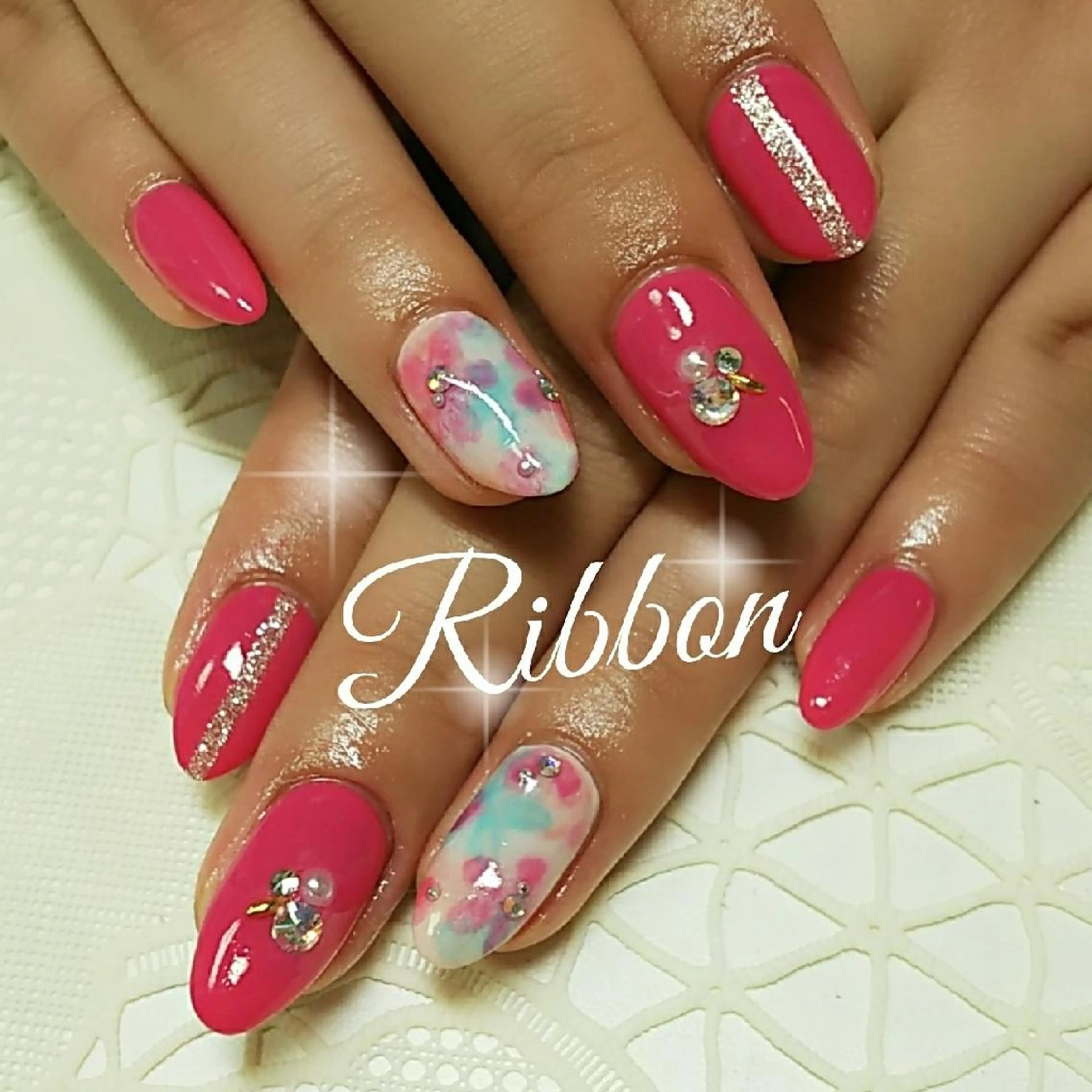 ネイル トップネイリスト Ribbon立川店のネイルデザイン