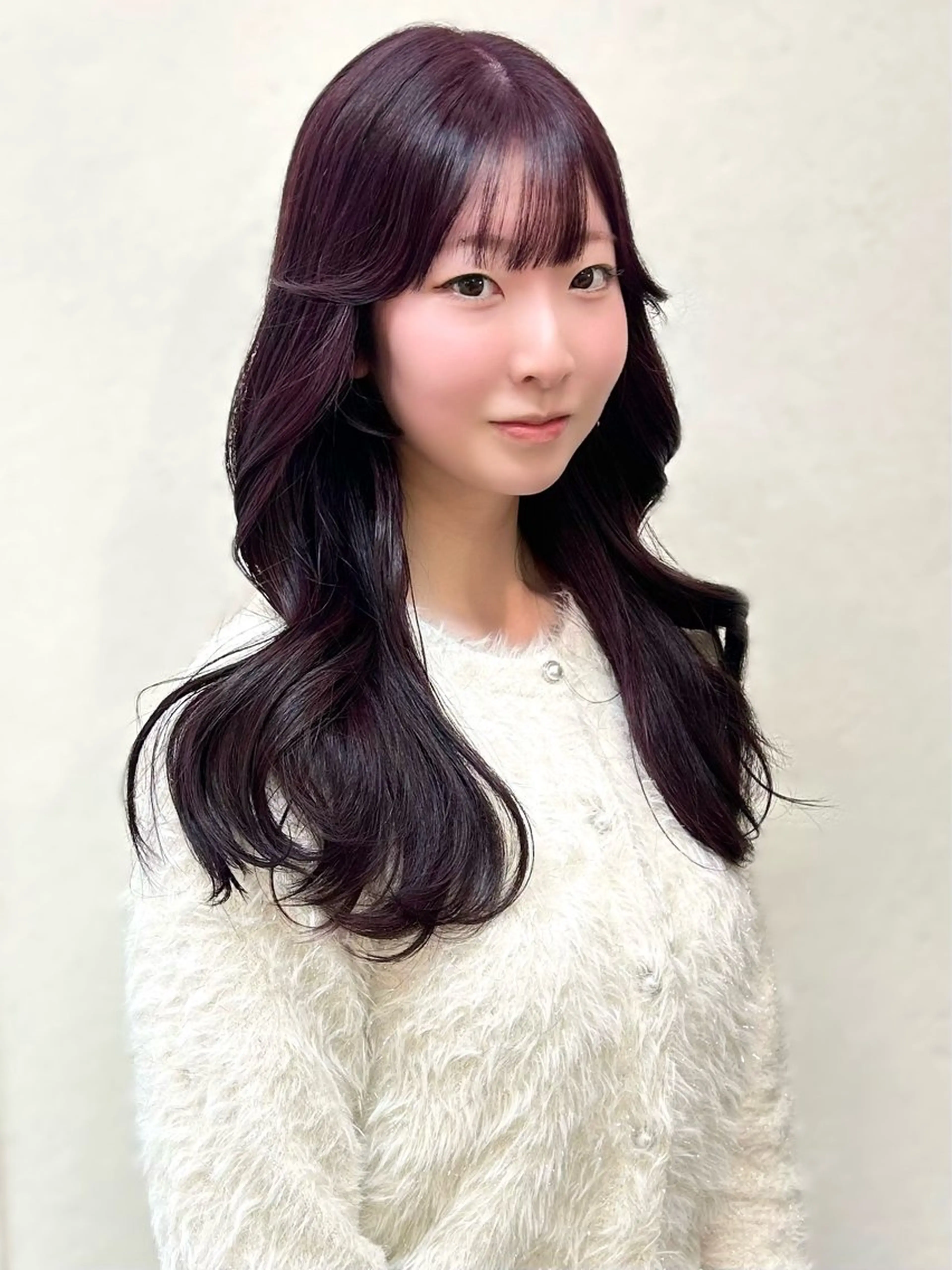 ロング カラー ヘアカラー トリートメント レイヤー/ラベンダー オージュア/枝元唯のヘアスタイル