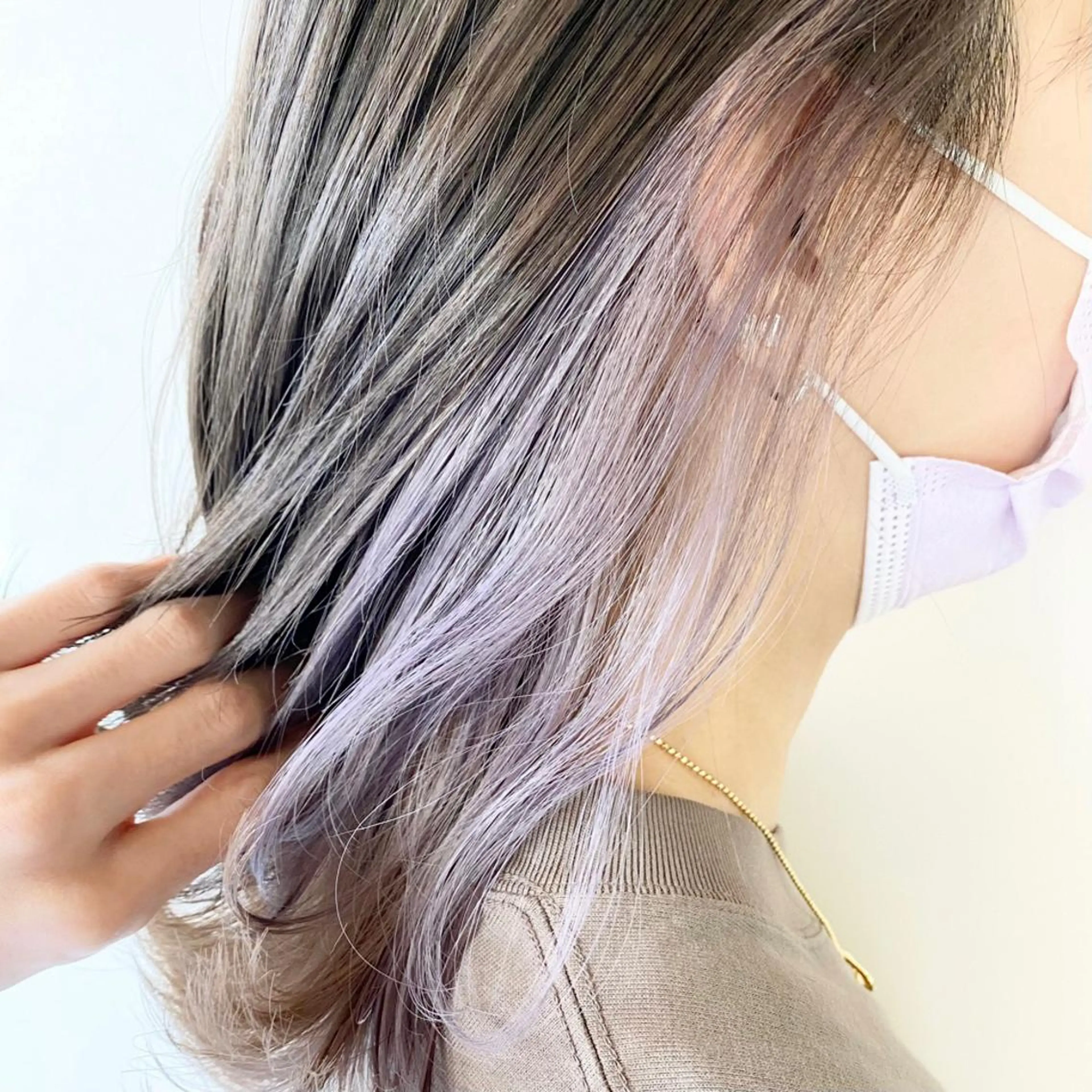 ミディアム カラー パーマ インナーカラー 徳永 大樹のヘアスタイル