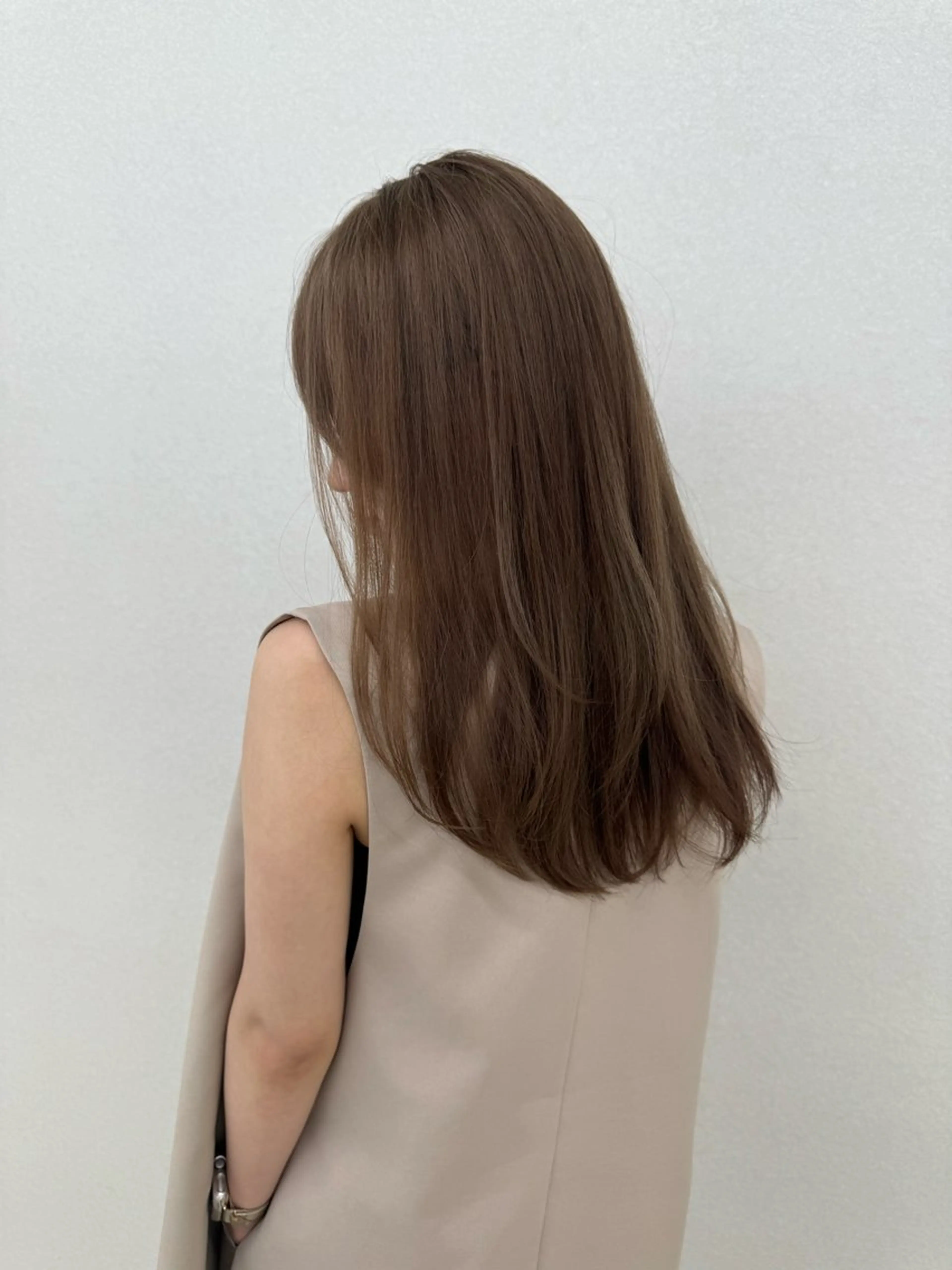 セミロング カラー ブリーチ カット ヘアカラー トリートメント COA GINZA 空也/前髪/顔まわりのヘアスタイル