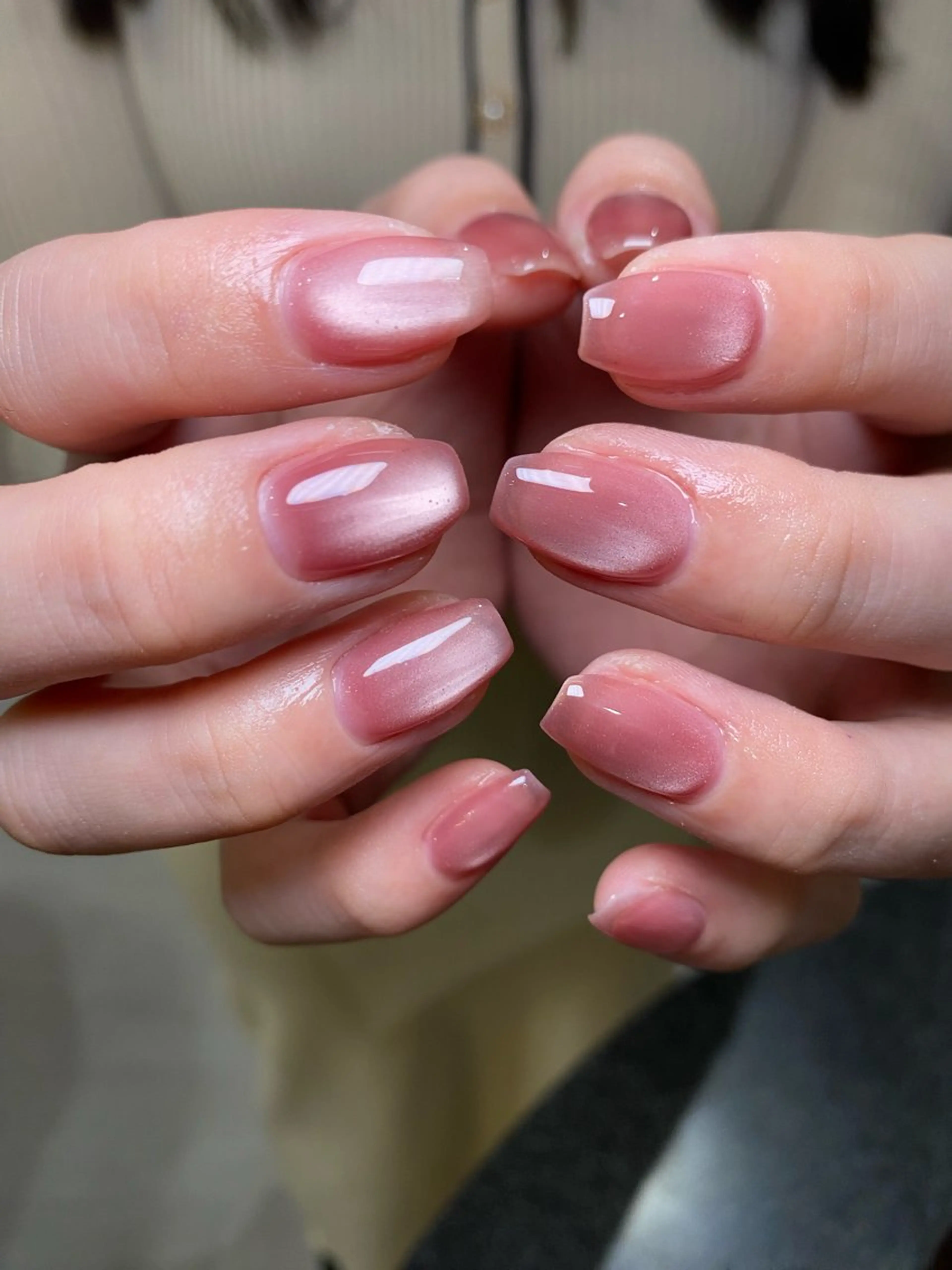 ネイル ピンク ハンドネイル Dark Honey karinのネイルデザイン