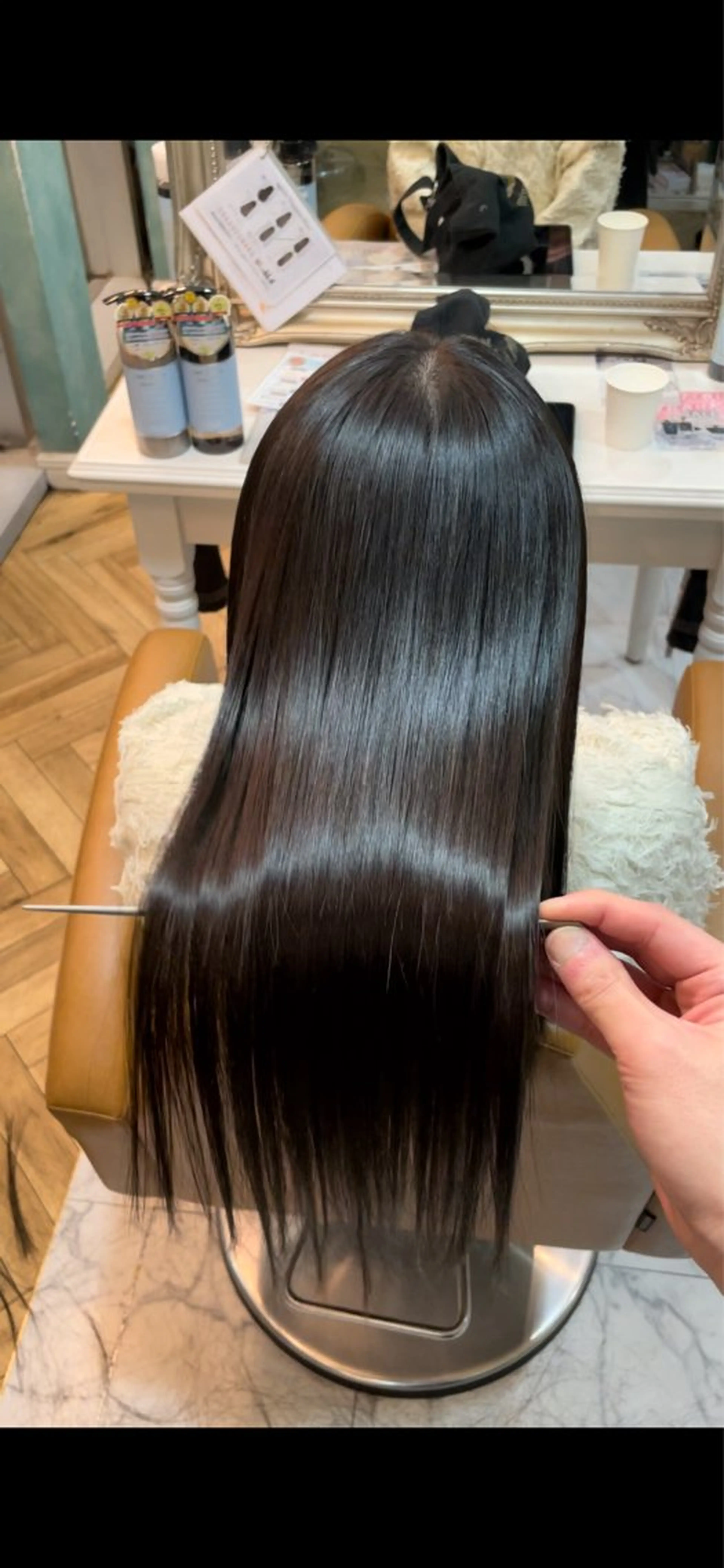 ロング 髪質改善 韓国風ヘア レイヤーカット ロング 縮毛矯正 カット 縮毛矯正 トリートメント 美髪縮毛矯正🤍 髪質改善/Shinaのヘアスタイル