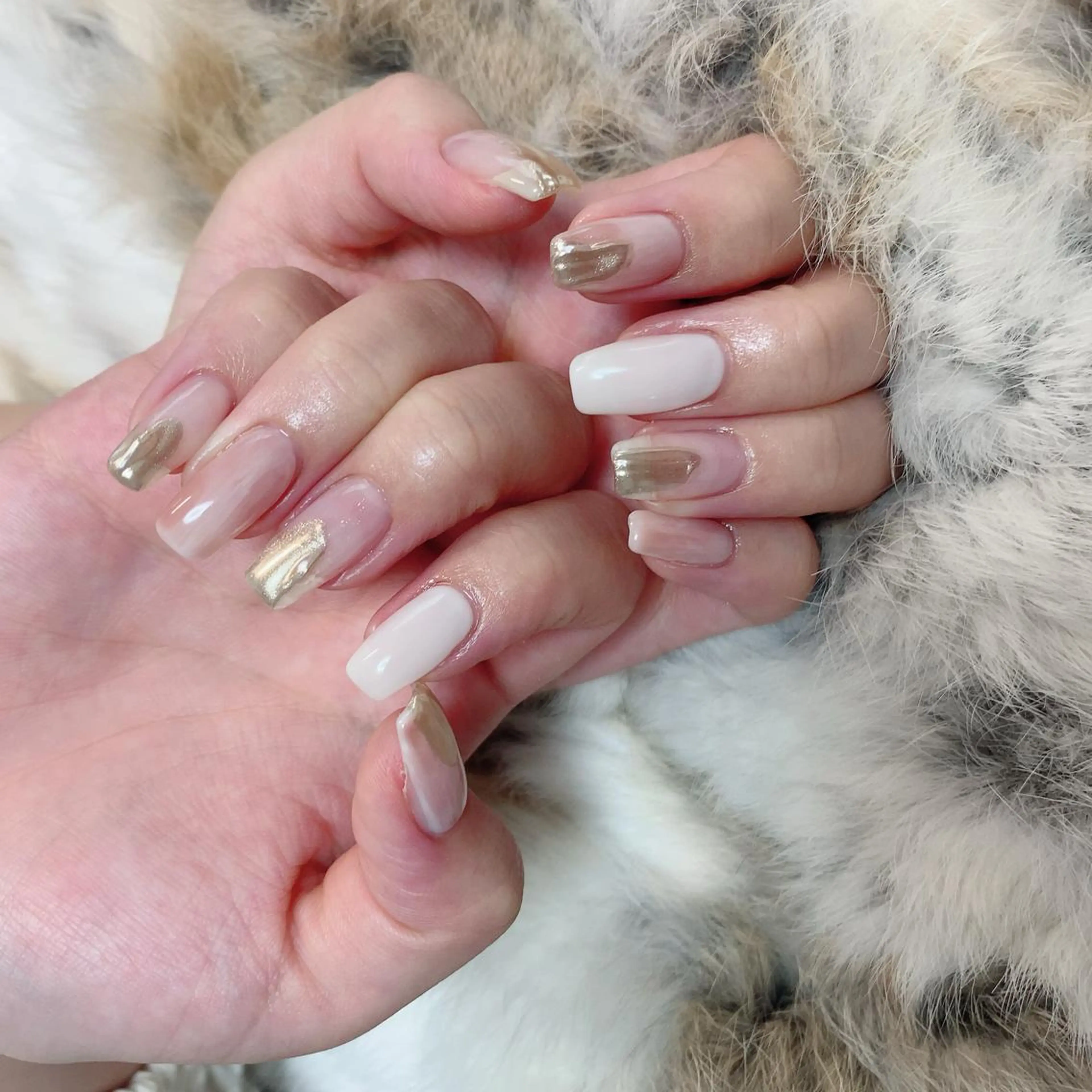 ミディアム ネイル ハンドネイル Lance nailのネイルデザイン