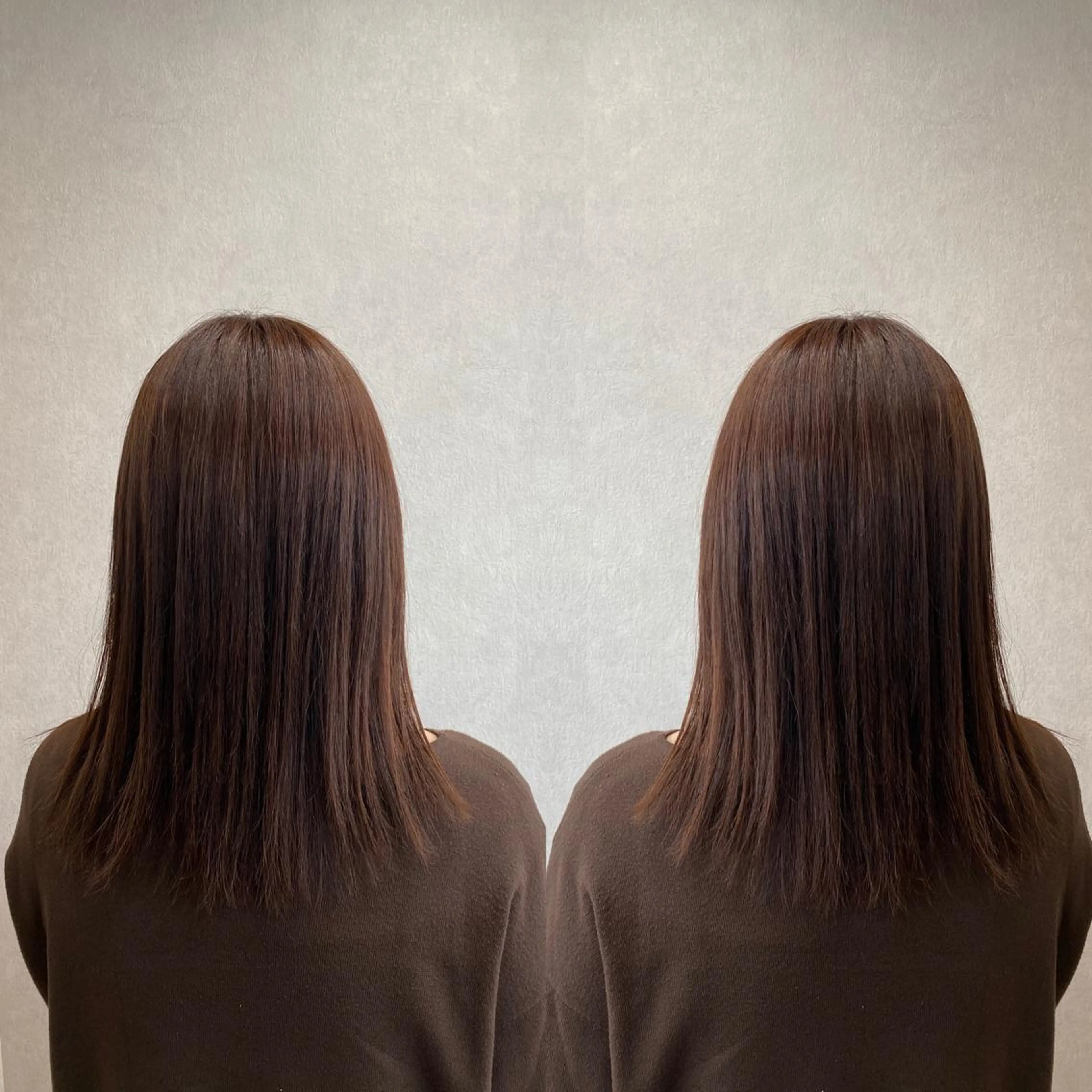 セミロング カラー ブラウンカラー ピンクカラー ピンクブラウン カット ヘアカラー トリートメント tocca 💜石田愛結💜のヘアスタイル