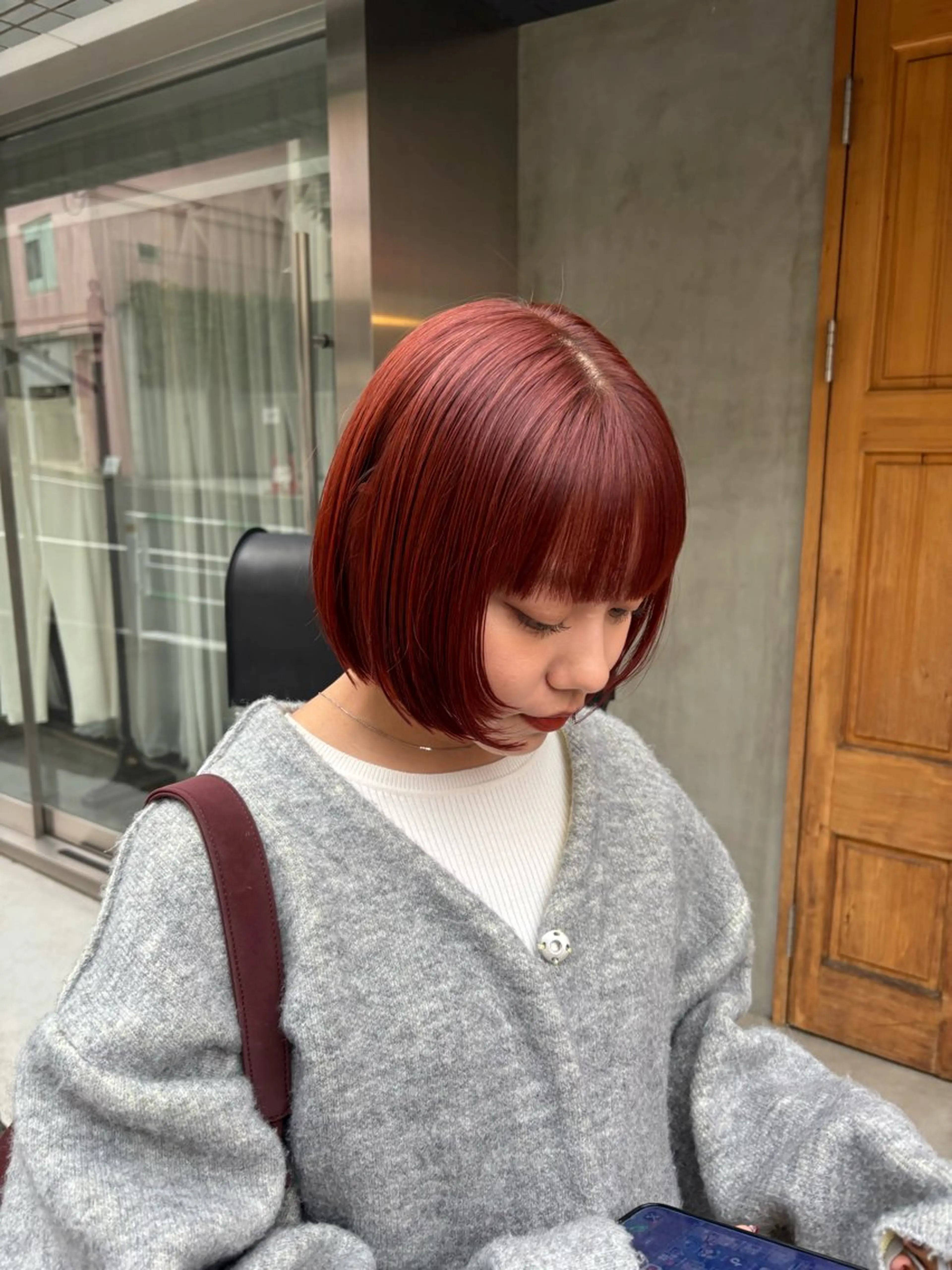 ミディアム カラー ボブ stand所属・キノシタナナコ /渋谷/ボブのヘアスタイル