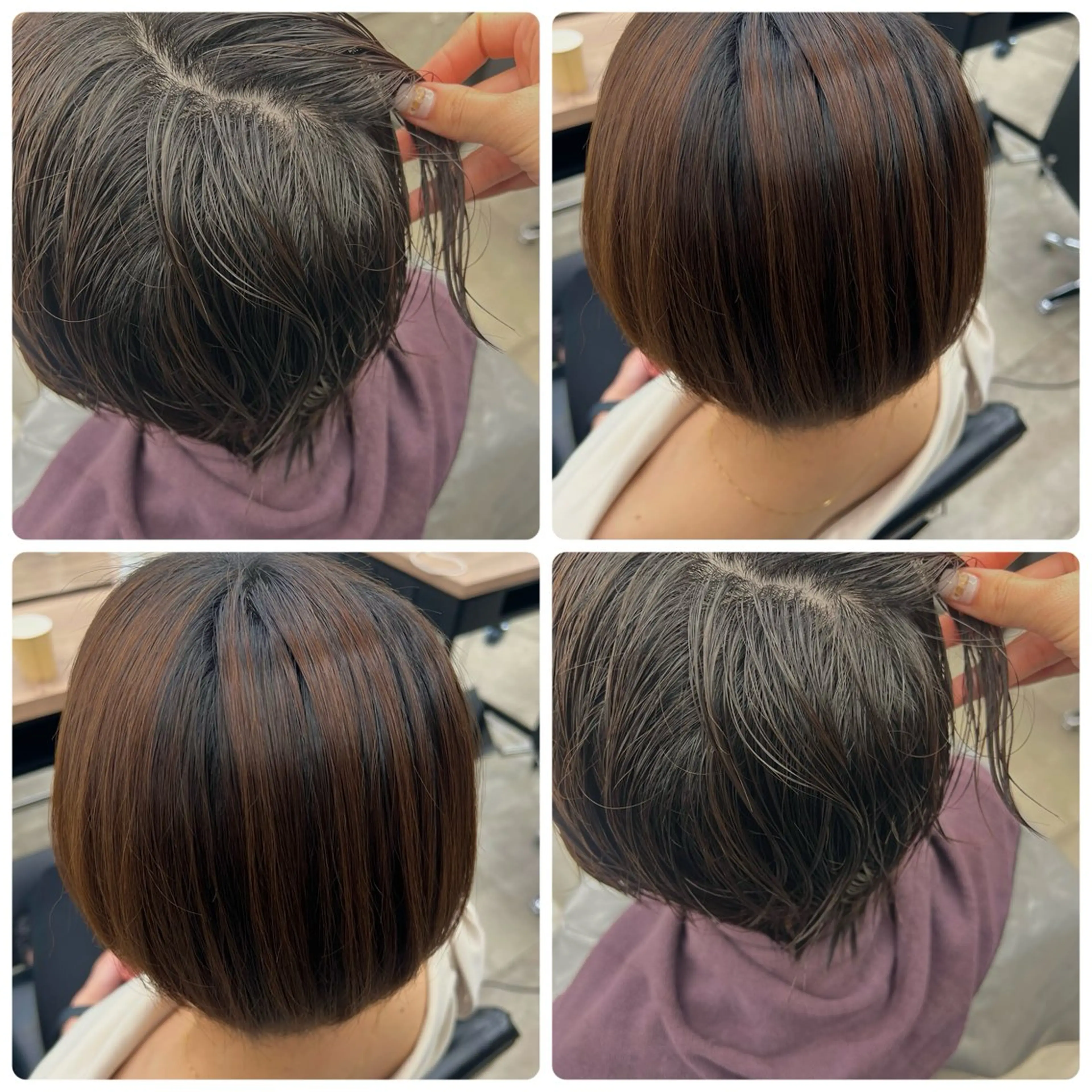 ショート パーマ 暖色/ダブルカラー/ オレンジ/まどか🍊のヘアスタイル