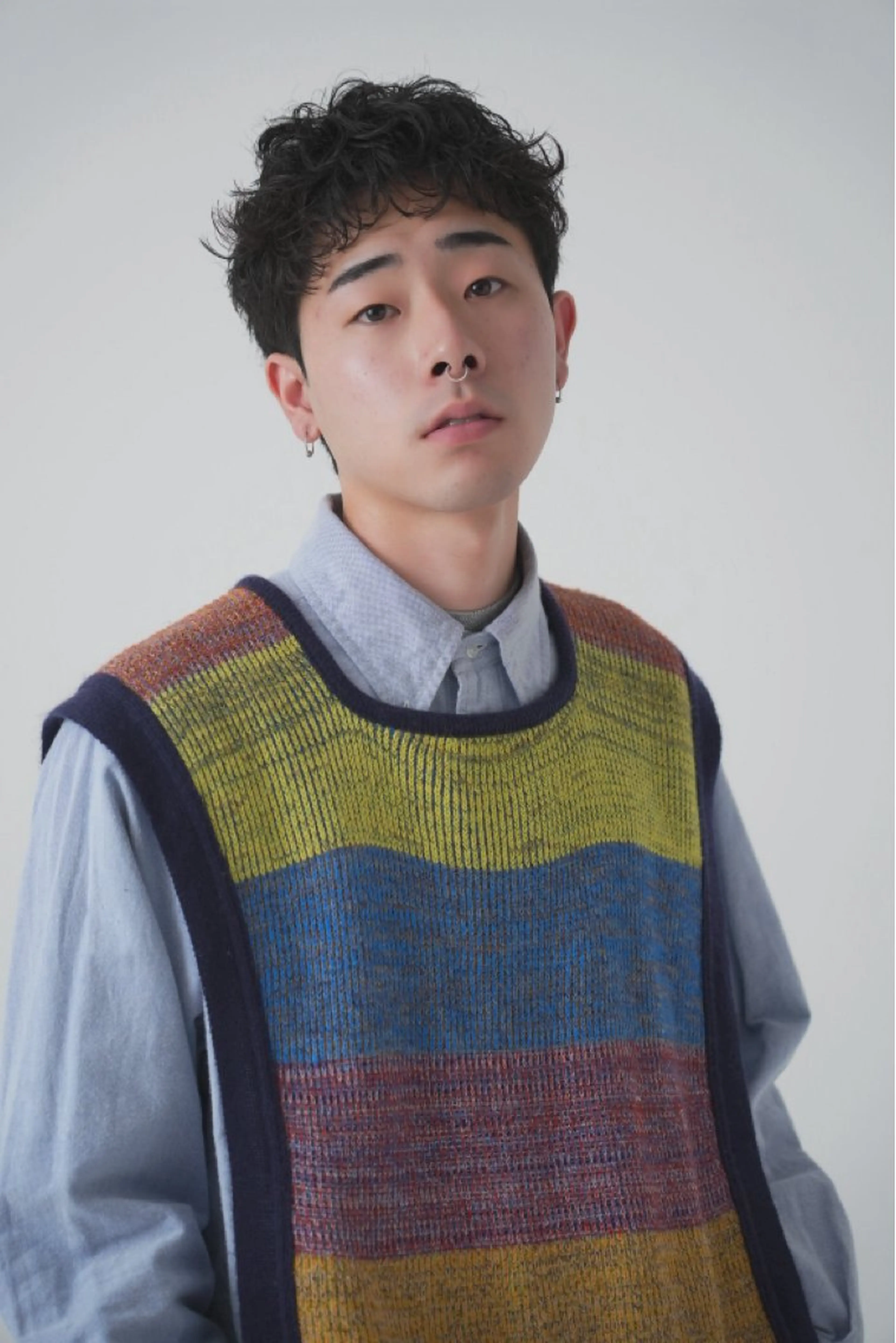 パーマ メンズ カット パーマ 心斎橋バレイヤージュ 小林勝貴のヘアスタイル