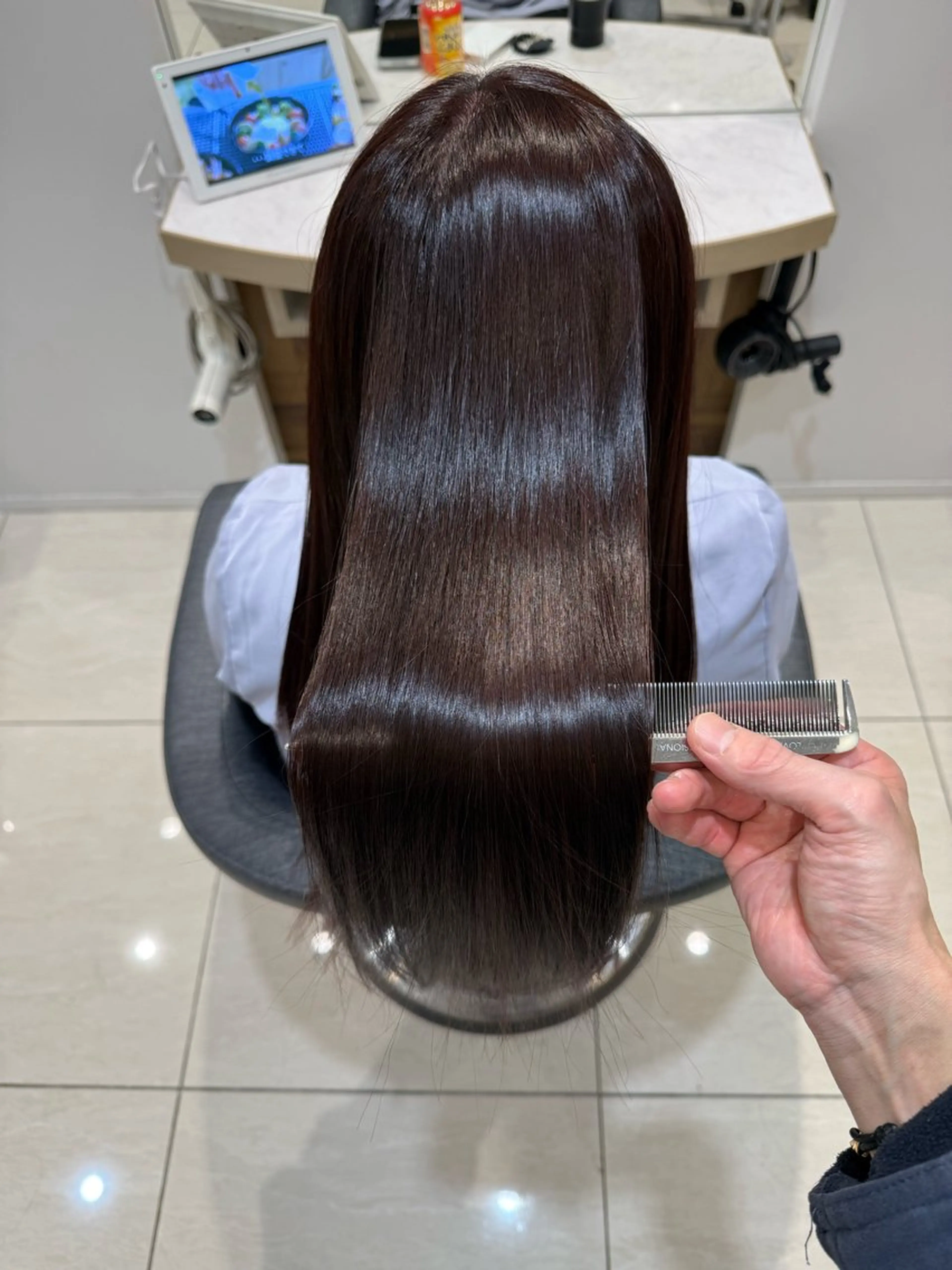 ロング 髪質改善 トリートメント ヘアカラー トリートメント ヘッドスパ ヘアセット 💎艶髪カラー✨ kei/透明感のヘアスタイル