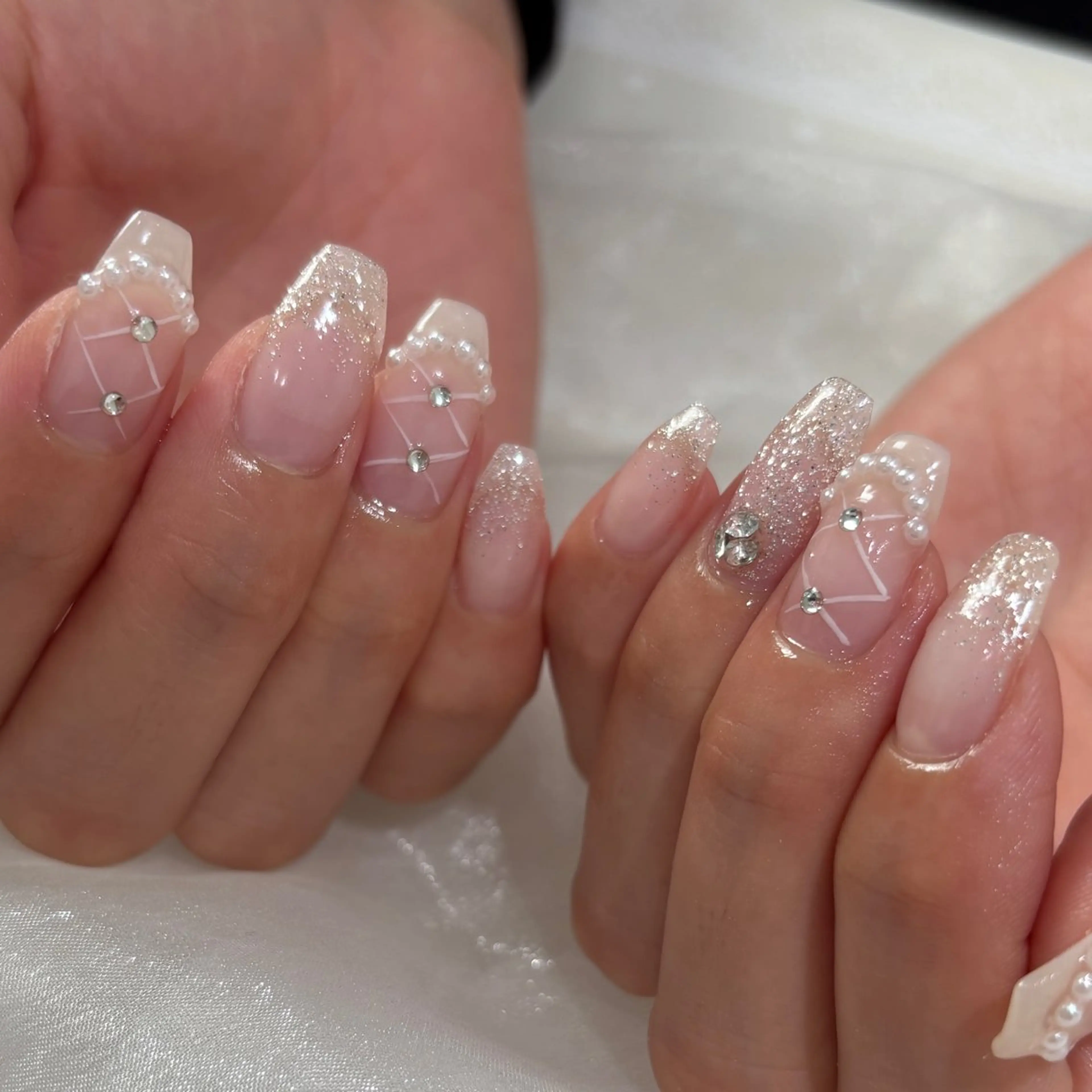 ネイル ストーンネイル ハンドネイル Nail Salon Refletのネイルデザイン