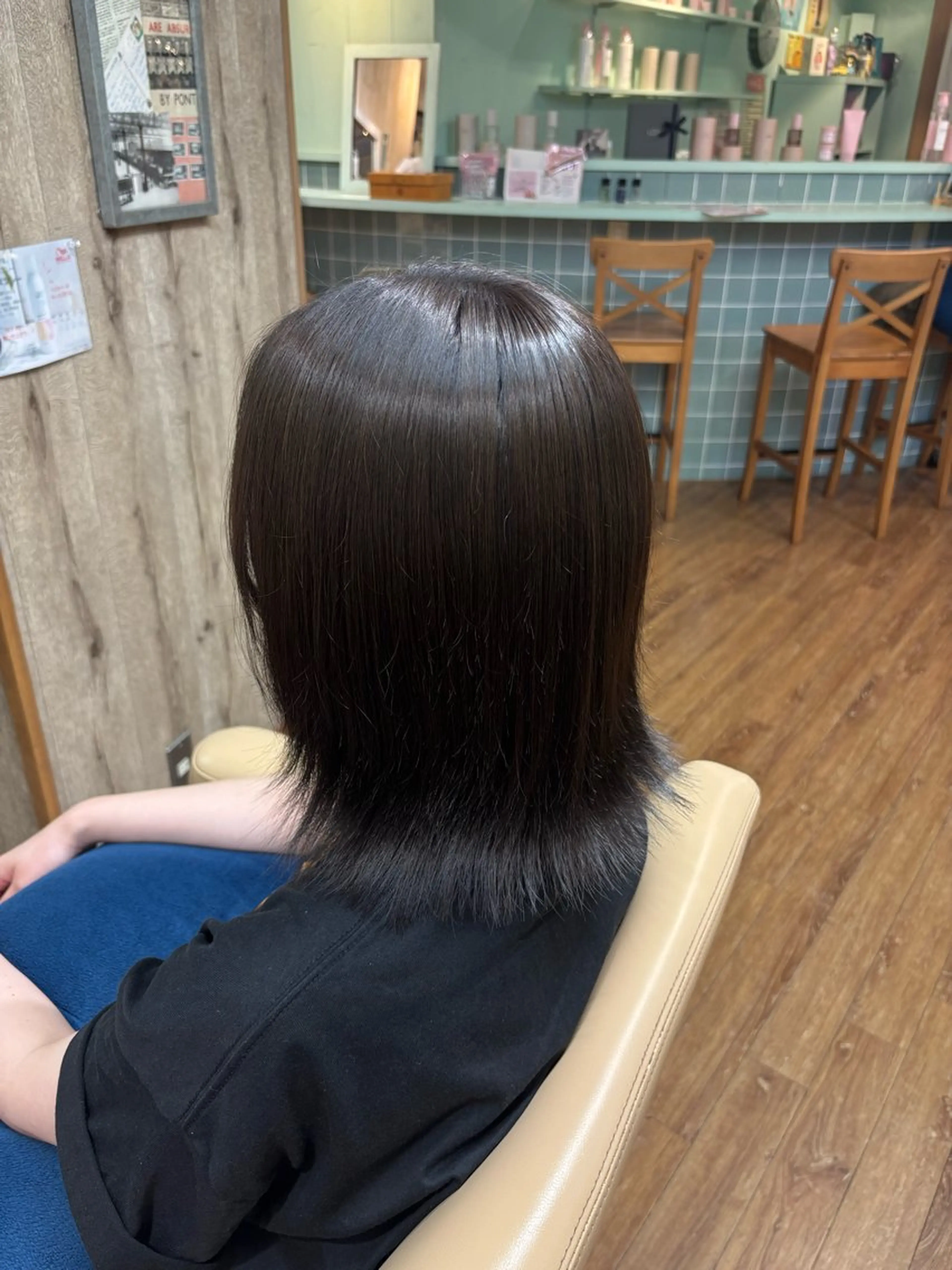 【🩶黒染めを使わないうる艶暗髪🩶】ワンカラー➕ワンステップトリートメント付き✨の写真