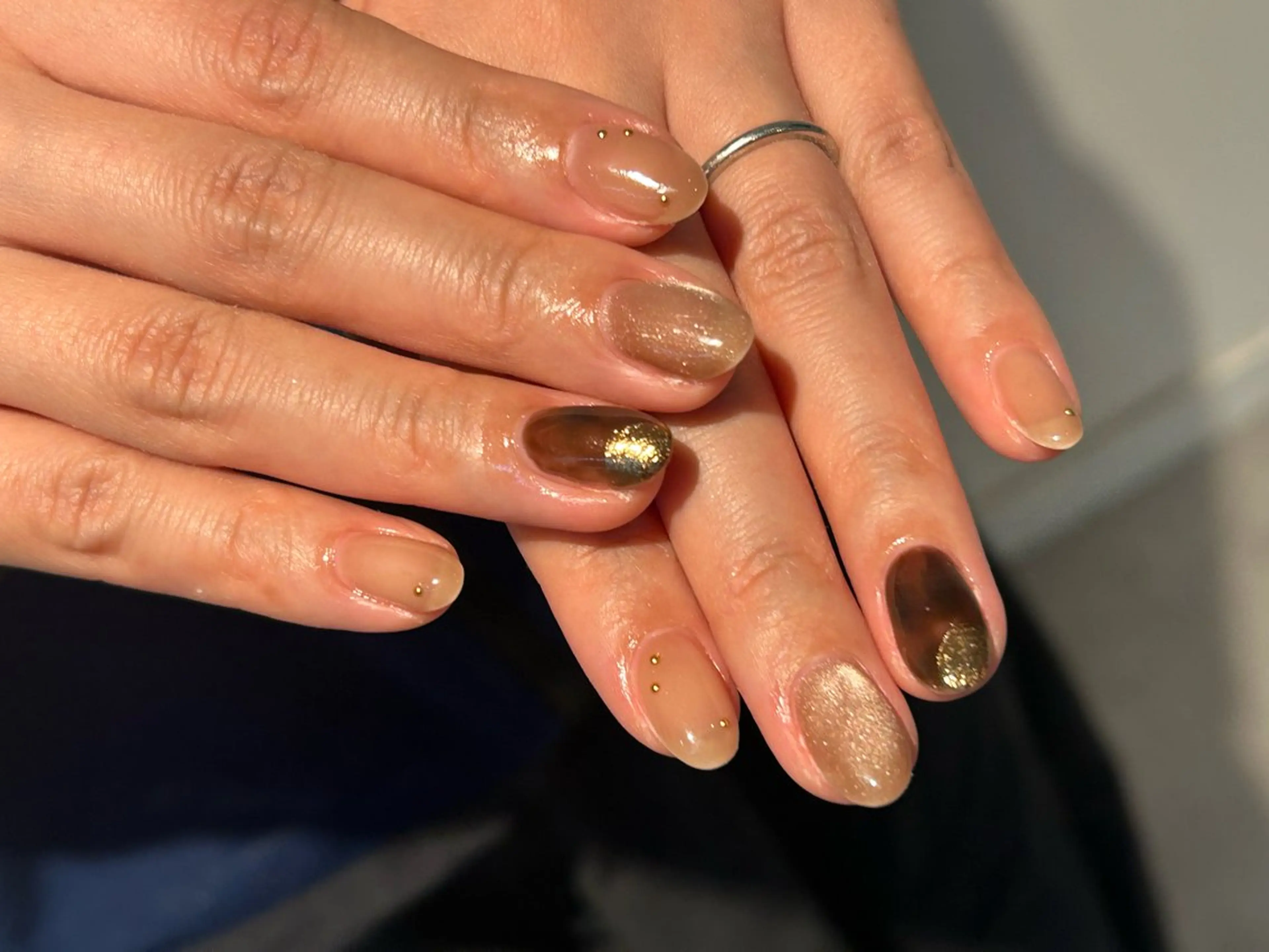 ネイル べっ甲ネイル ハンドネイル sol nailのネイルデザイン