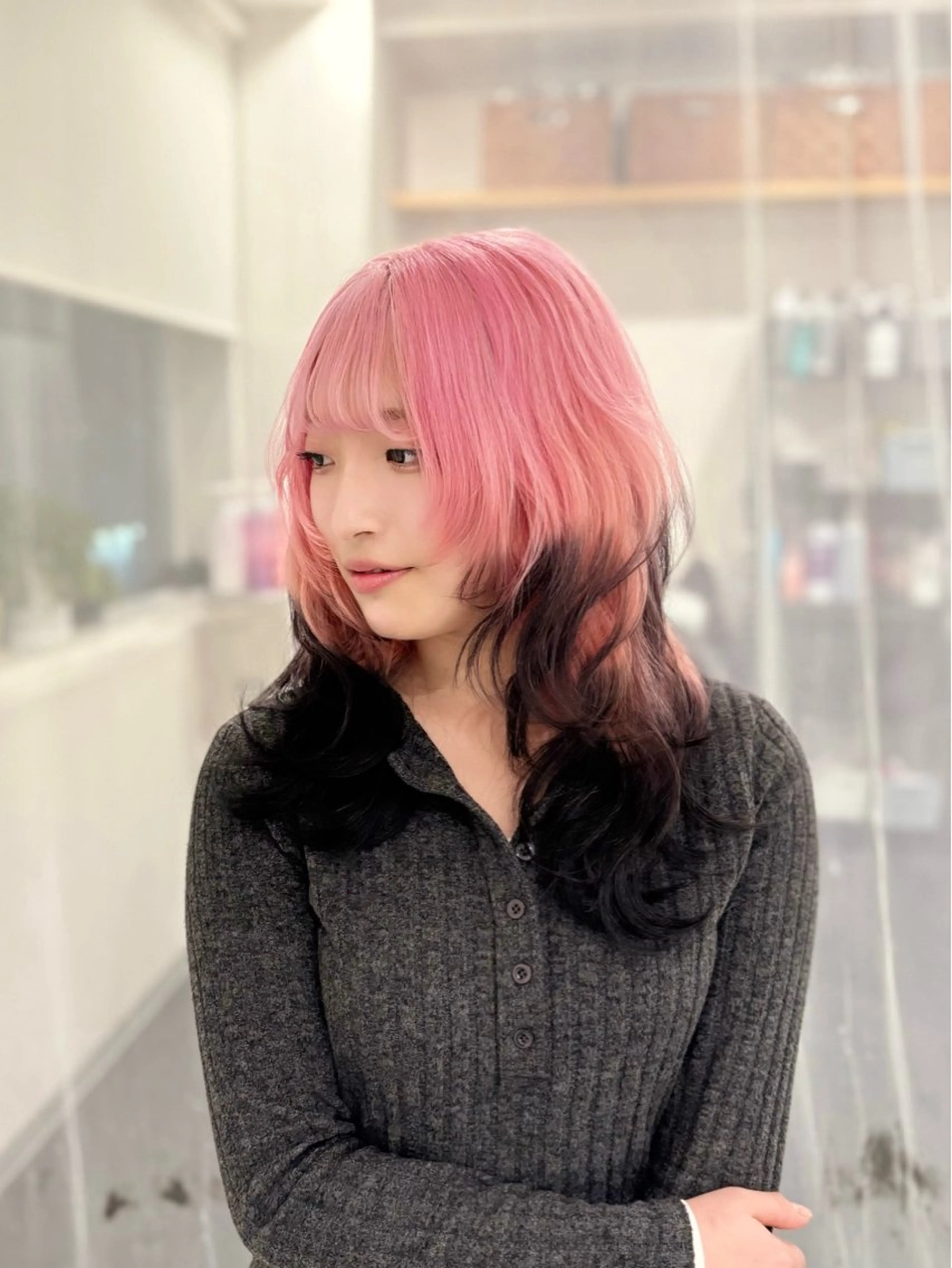 セミロング カラー カット ヘアカラー トリートメント GaKu/ハイトーン /ブリーチ/レイヤーのヘアスタイル