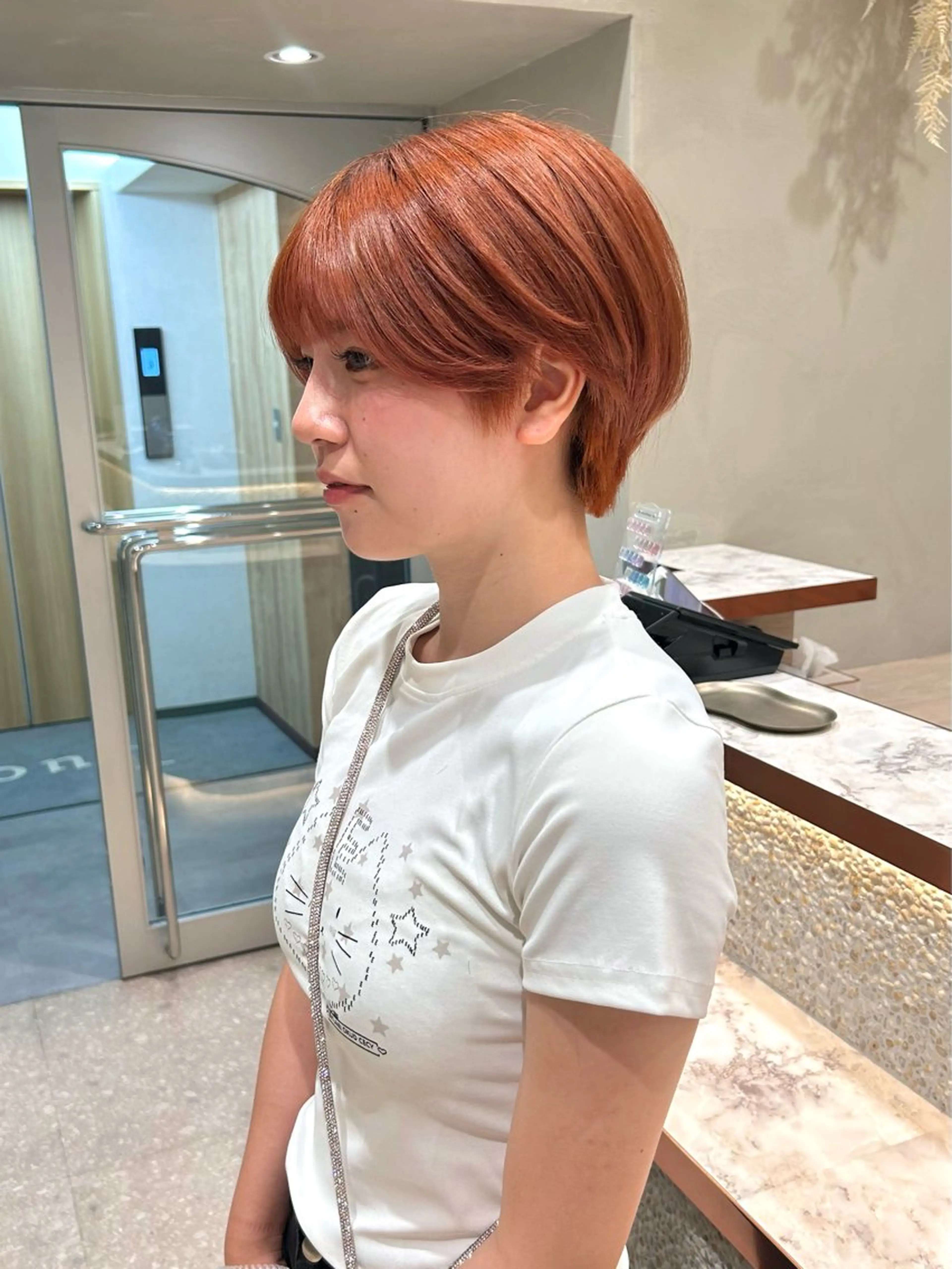 ショート カラー Luce横浜店所属・yuu 🪴 透明感 カラー/メンズパーマのヘアスタイル