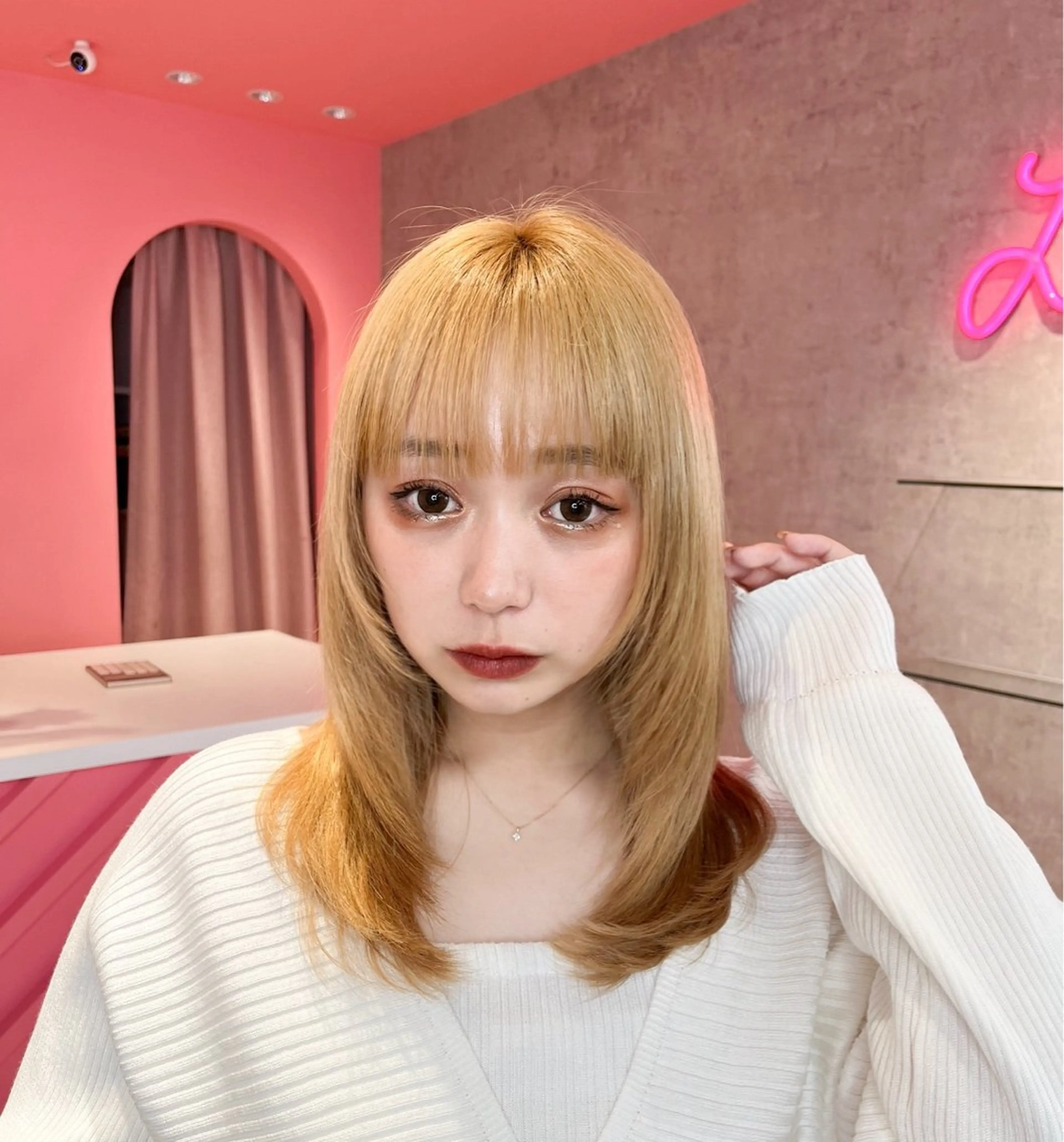 セミロング カラー 山崎/ボブ縮毛矯正 レイヤー髪質改善のヘアスタイル