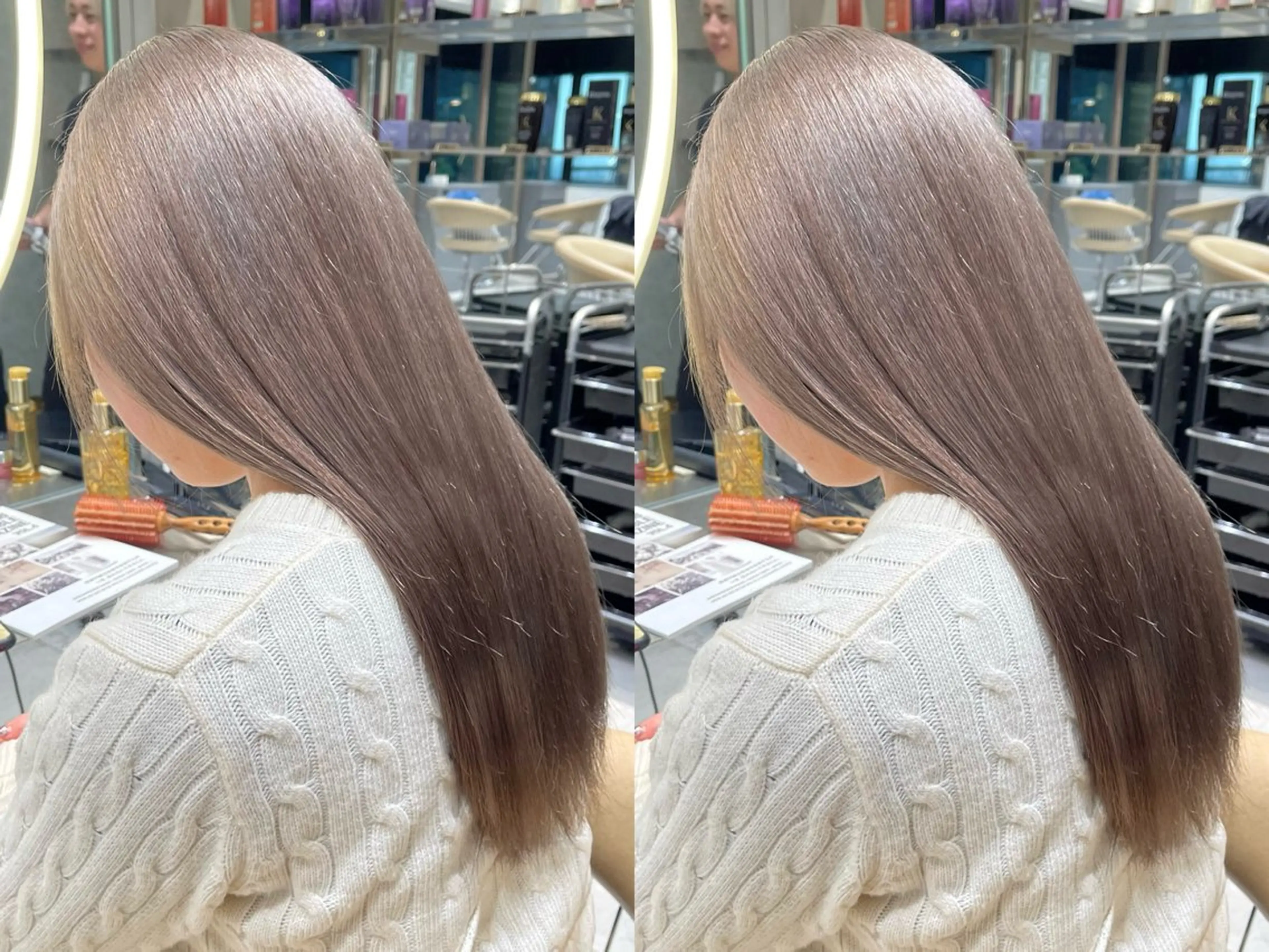 ロング 服部大地/ブリーチ 無しWカラー髪質改善のヘアスタイル