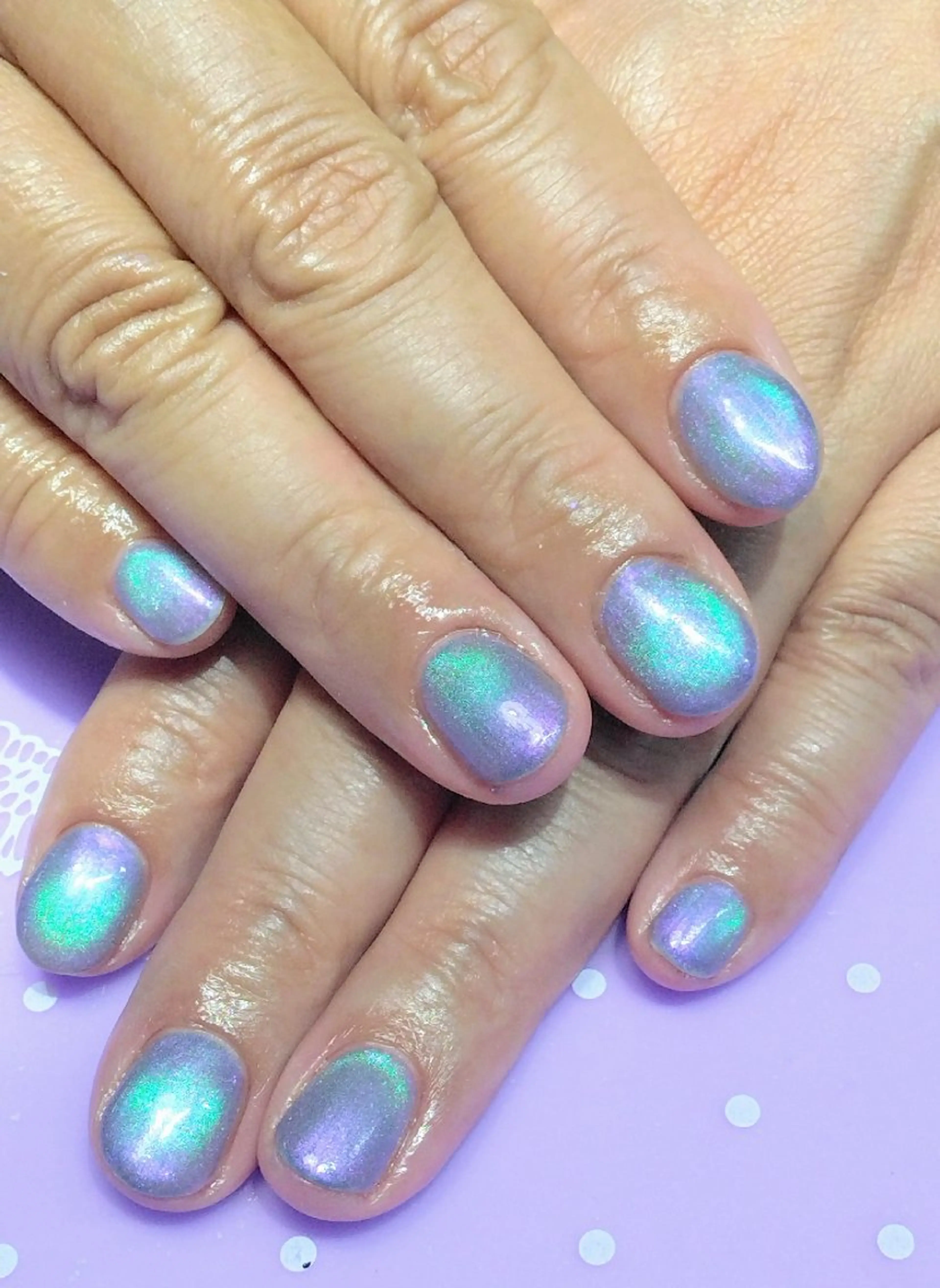 ネイル ブルー マグネットネイル マグネットワンカラー ワンカラーネイル ハンドネイル ARTEMIS SAITOのネイルデザイン