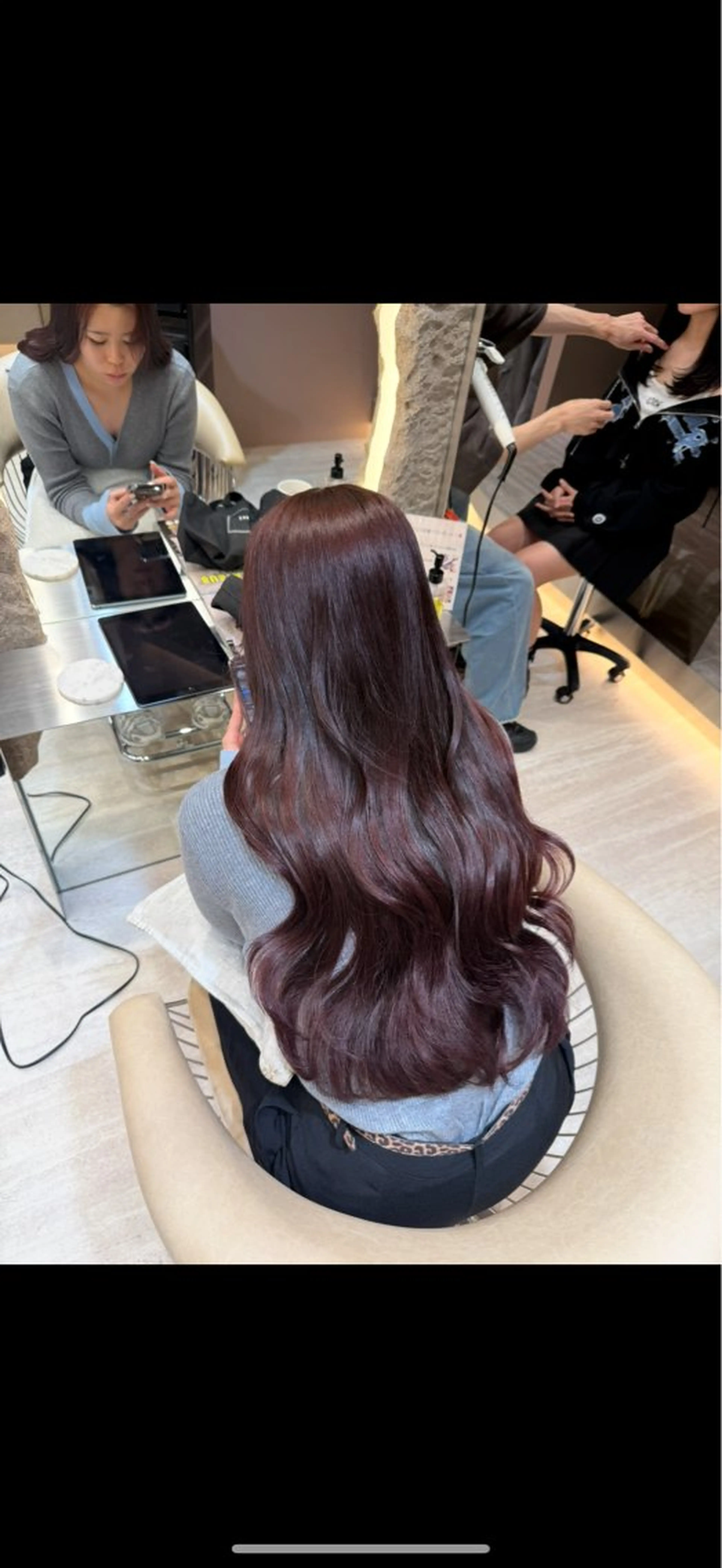 ロング カット 縮毛矯正 トリートメント 縮毛矯正/レイヤー 韓国/顔まわり/夢音のヘアスタイル