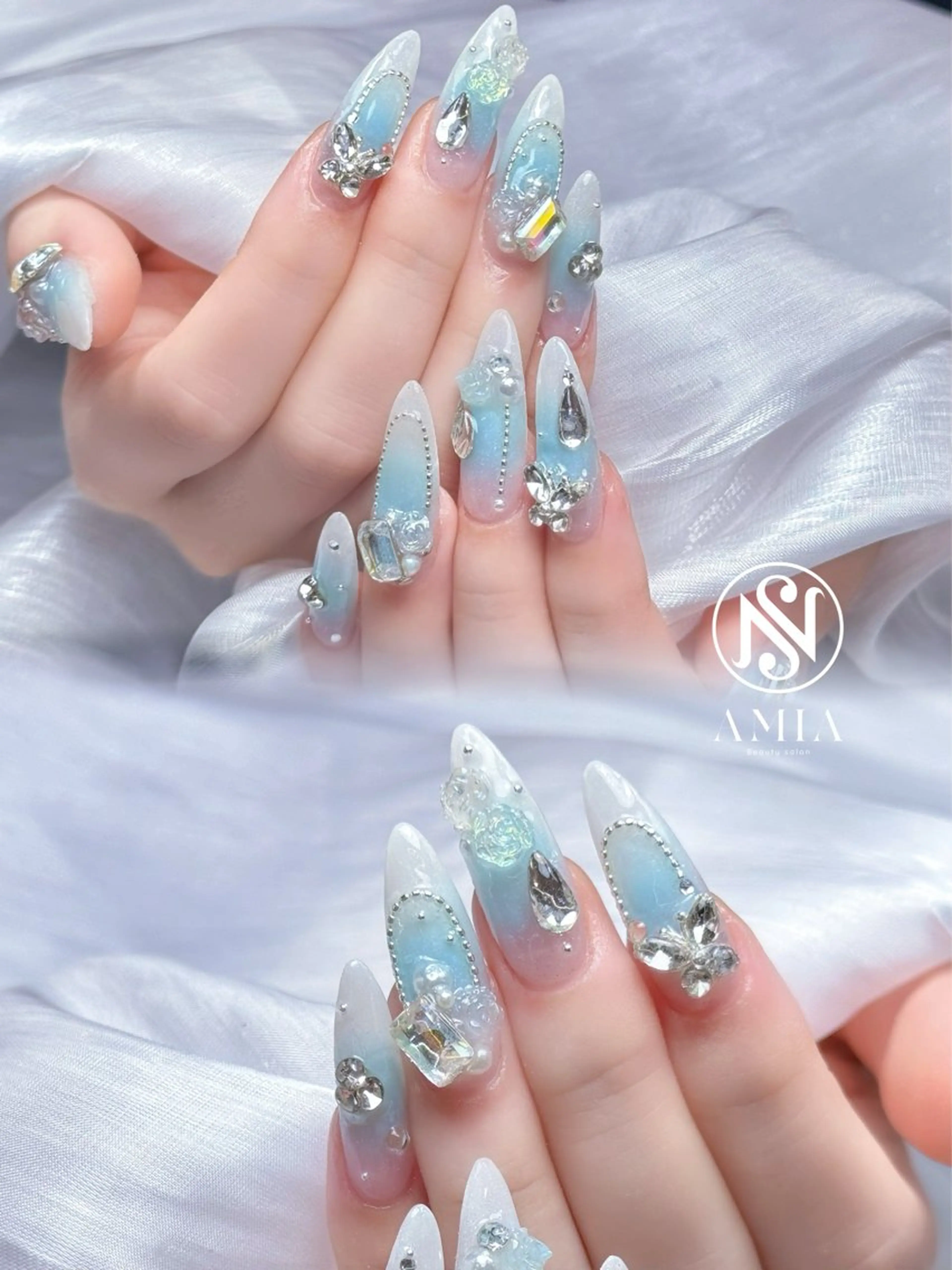 ロング ハンドネイル AMIA BEAUTY SALON所属・🌟AMIA BEAUTY🌟のネイルデザイン