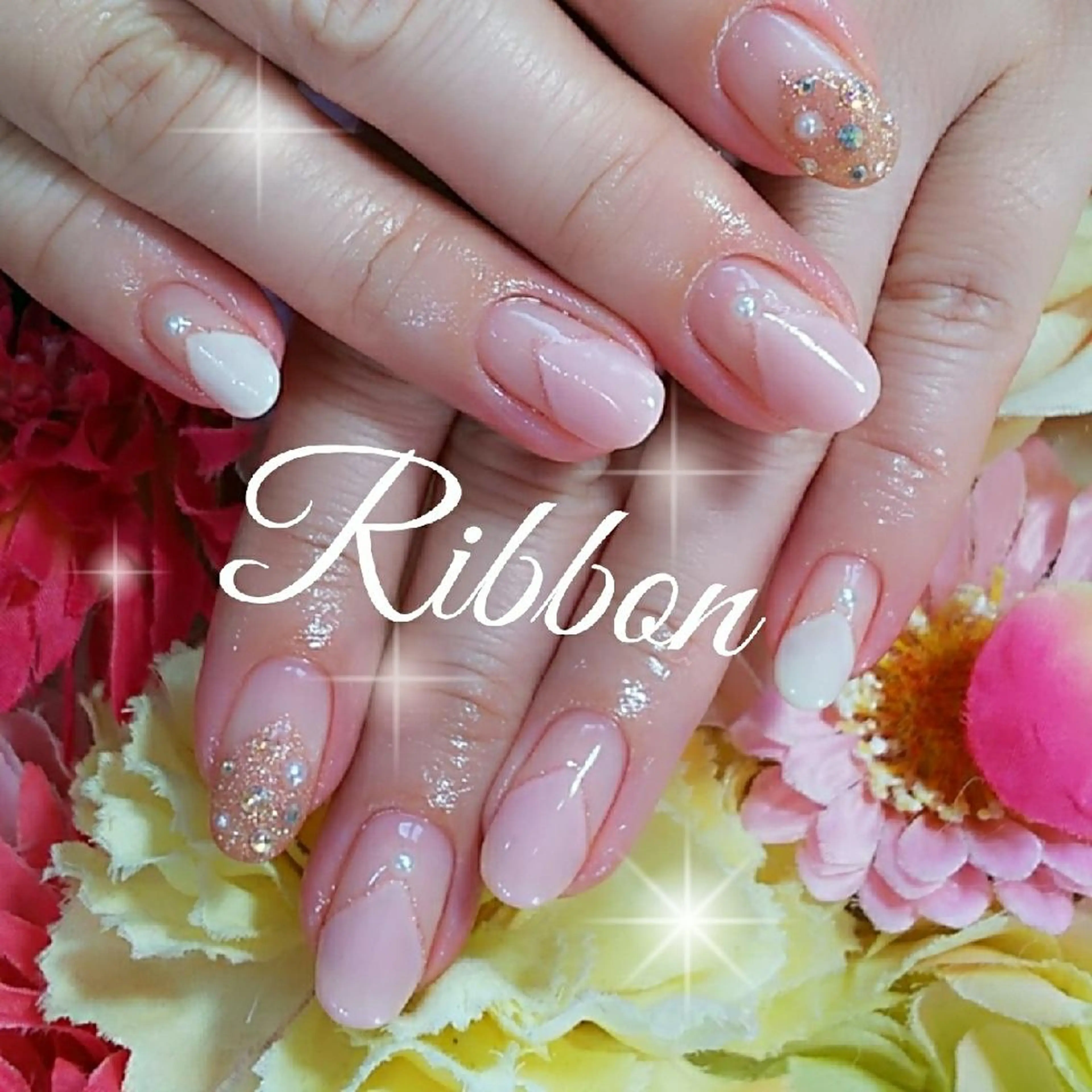 ネイル アートネイル フットネイル リボン トップネイリスト Ribbon立川店のネイルデザイン