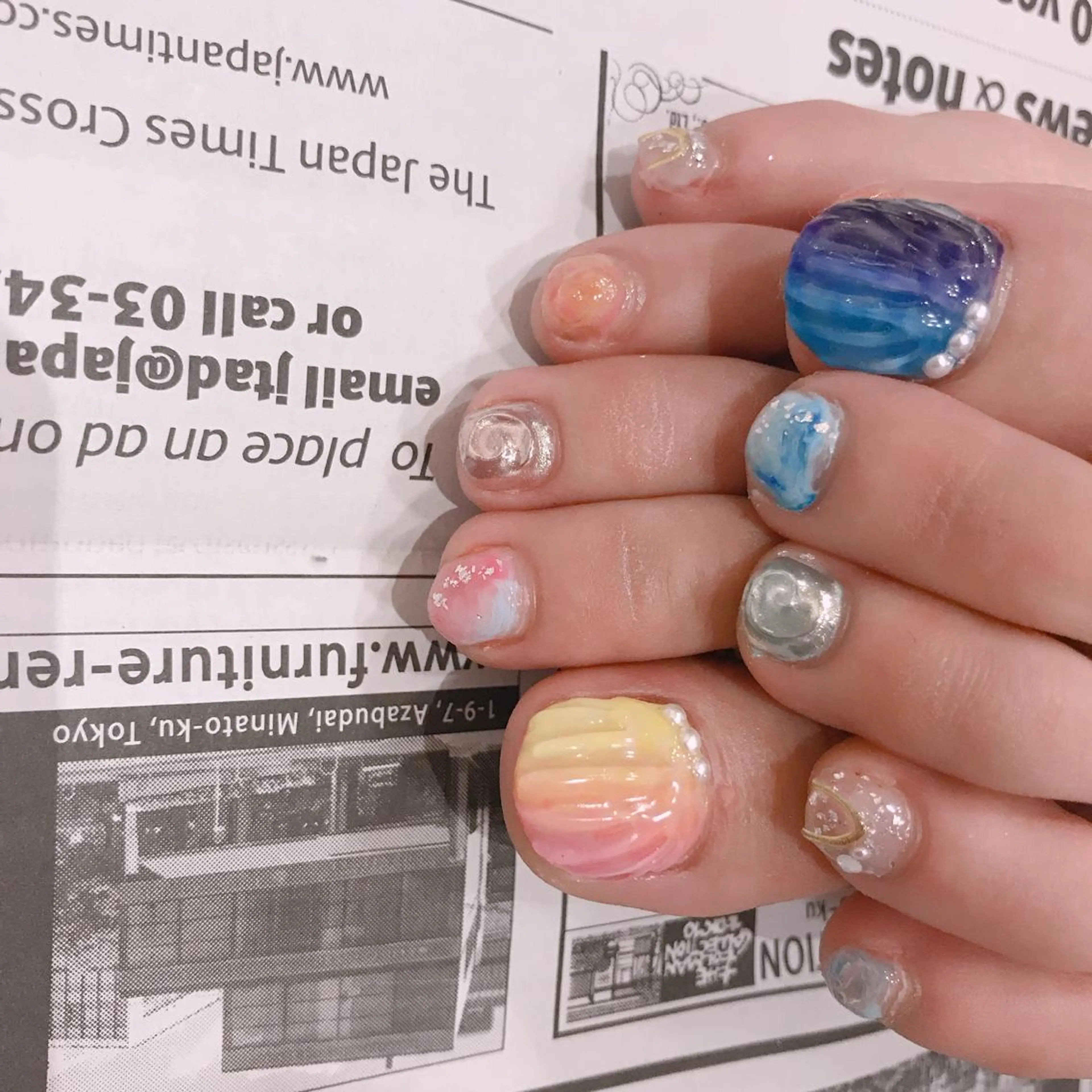 ネイル アートネイル フットネイル AOI✩⡱ y2kネイルのネイルデザイン