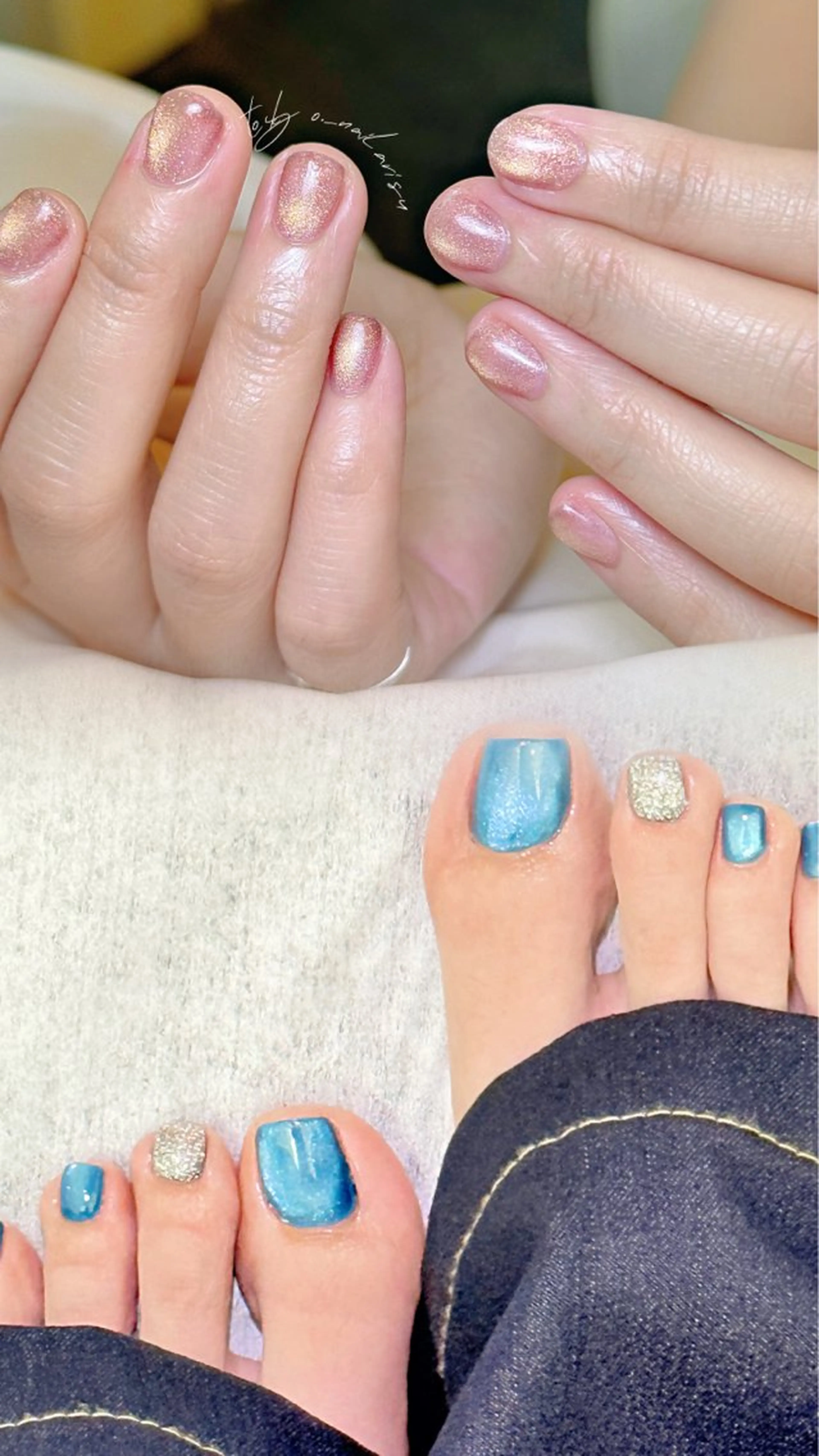 ネイル フットネイル ジェルネイル ラメ(グリッター) ア リスのネイルデザイン