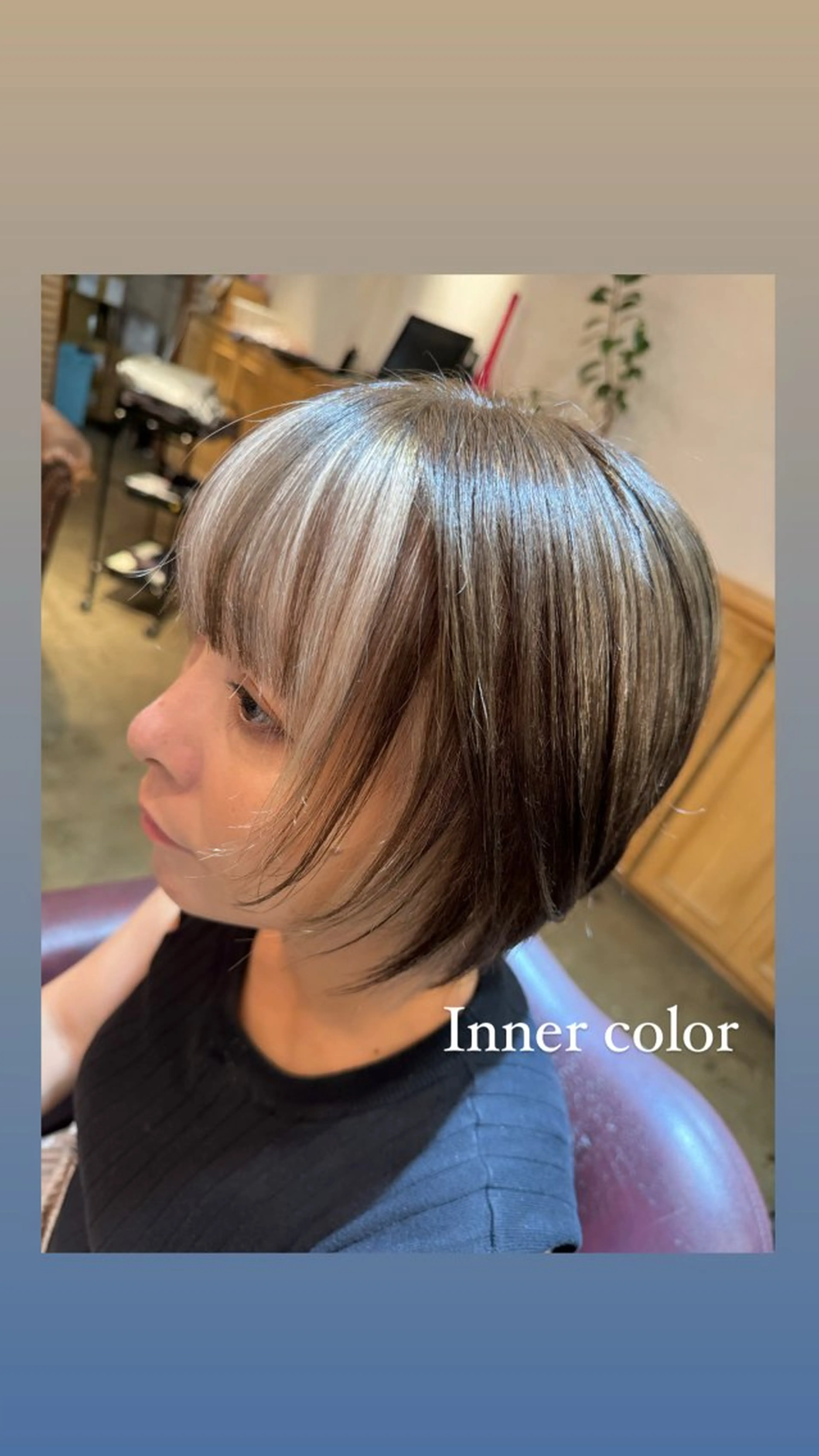 ショート カラー ショートボブ インナーカラー ボブ ショートヘア ハイライト/インナー /ブリーチ/レイヤーのヘアスタイル