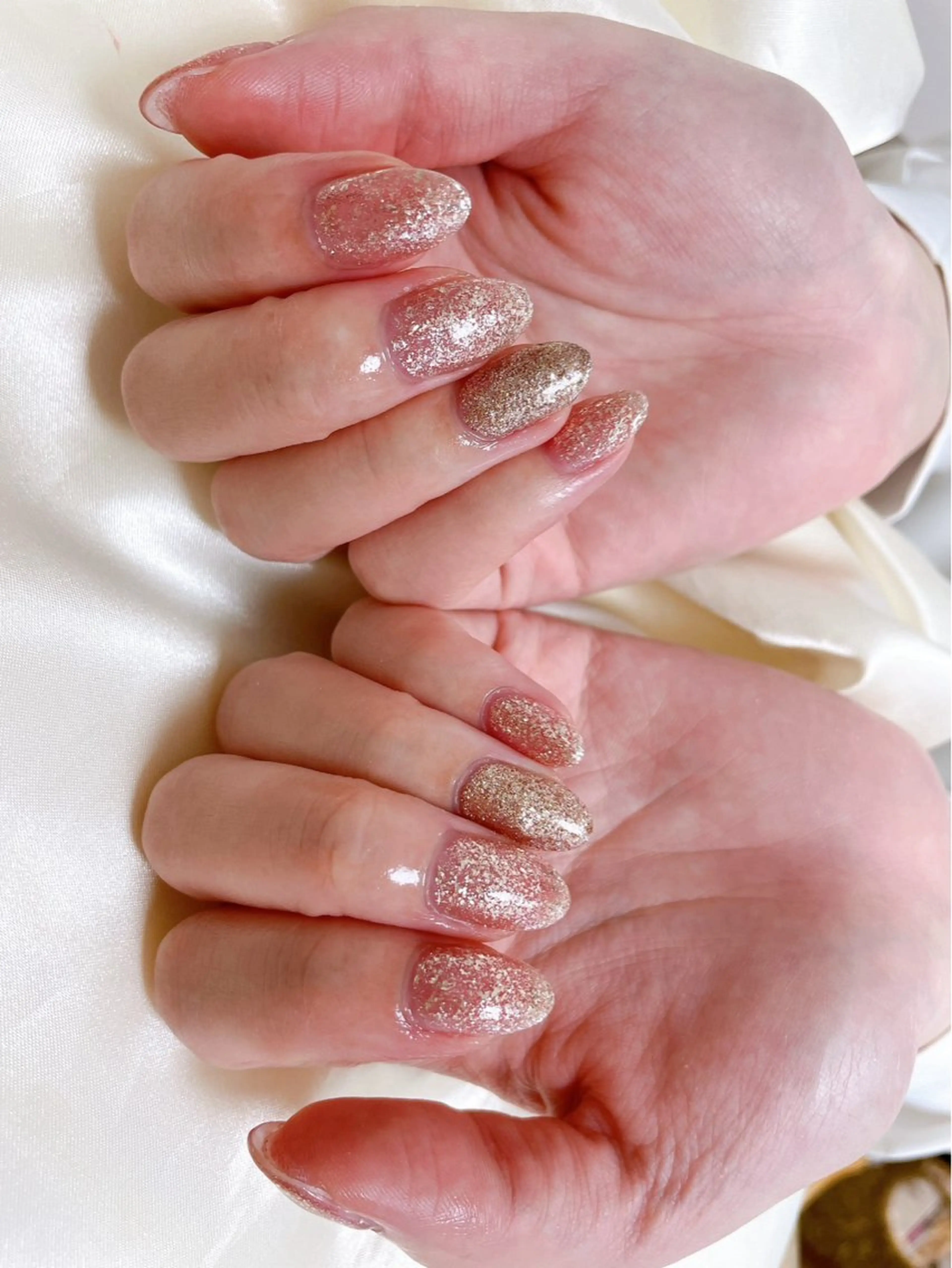 ネイル オーロラネイル フットネイル フレンチネイル ジェルネイル キラキラネイル kikinail 溝の口のネイルデザイン