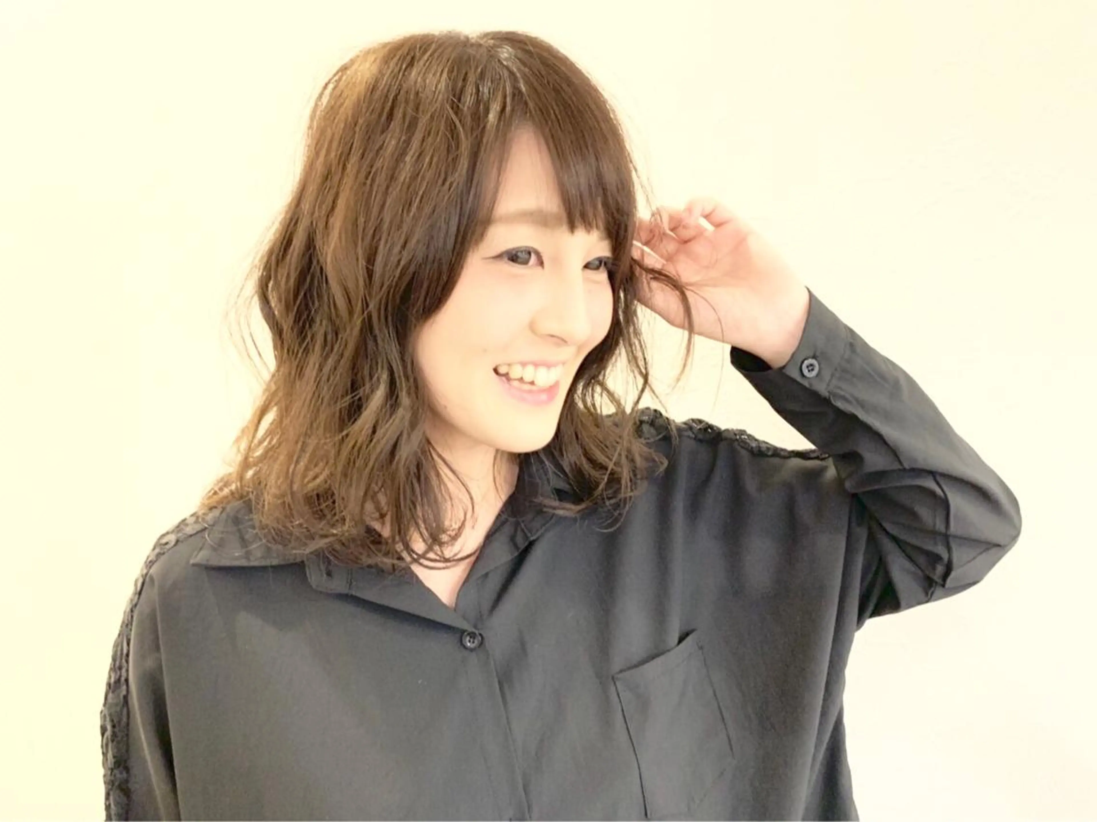 ミディアム カラー パーマ カット ヘアカラー m ā l o. マァロのヘアスタイル