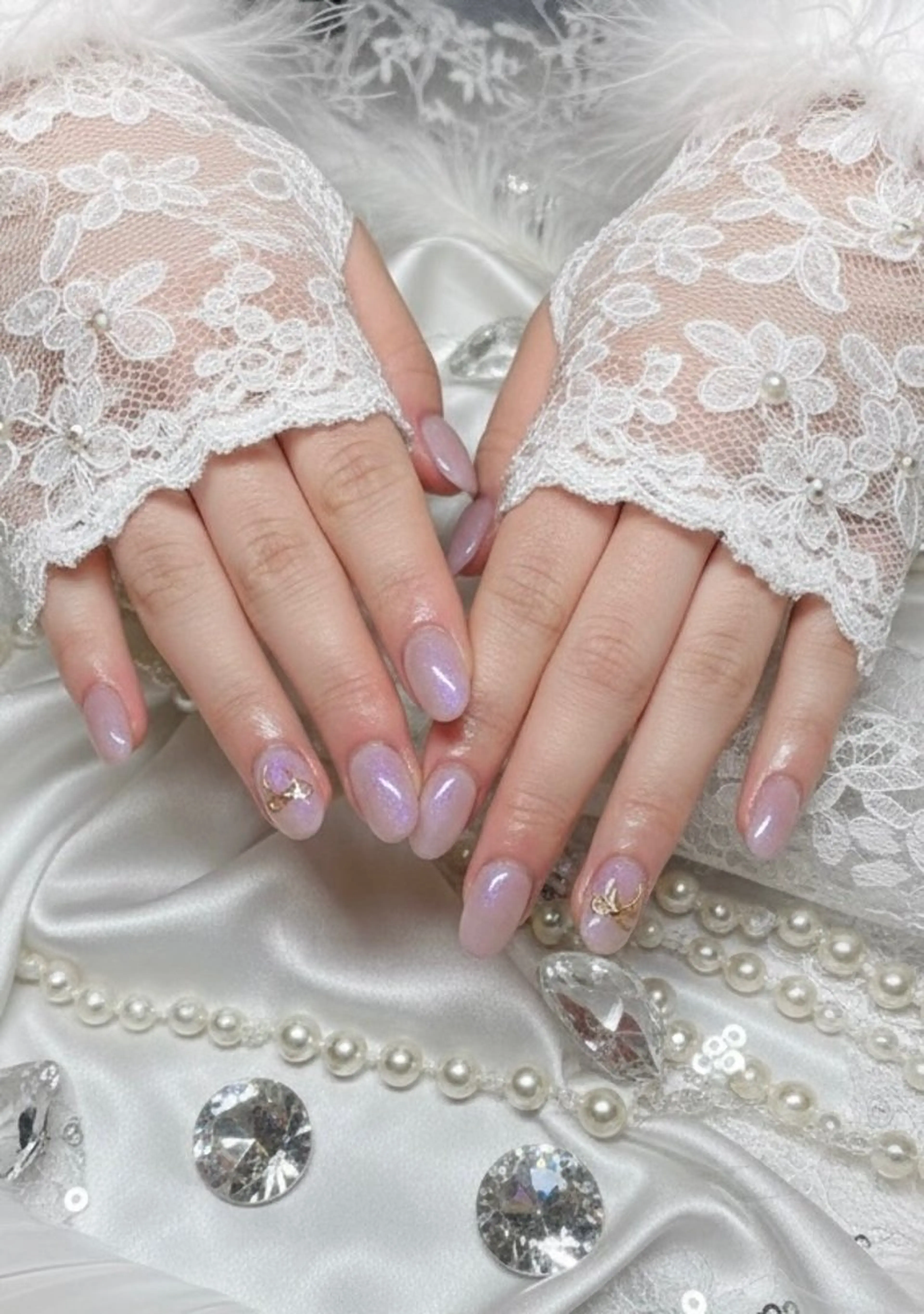 ネイル リボン ハンドネイル 24時間営業 UNABOMBAのネイルデザイン