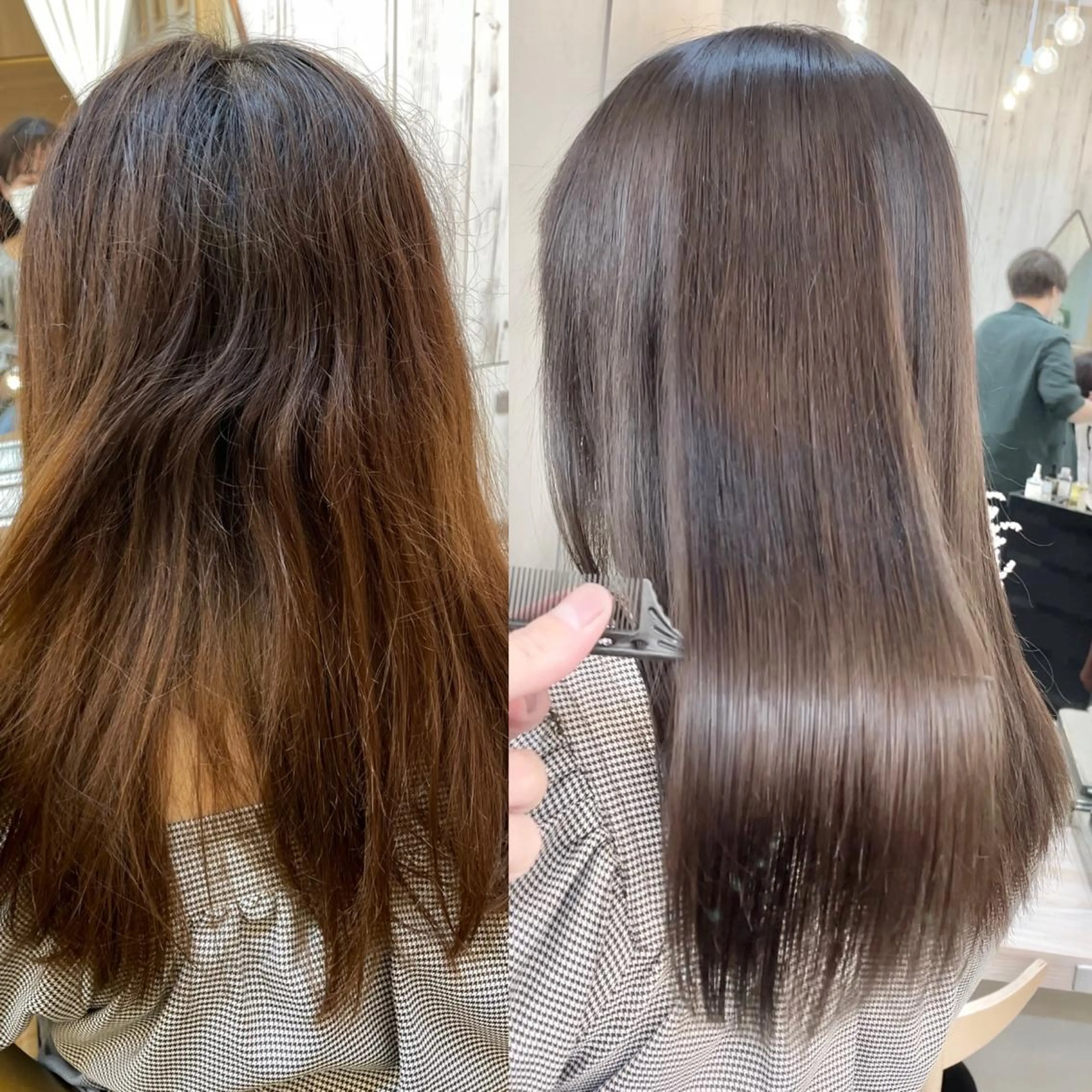 ミディアム パーマ 縮毛/レイヤー 韓国/橋口のヘアスタイル