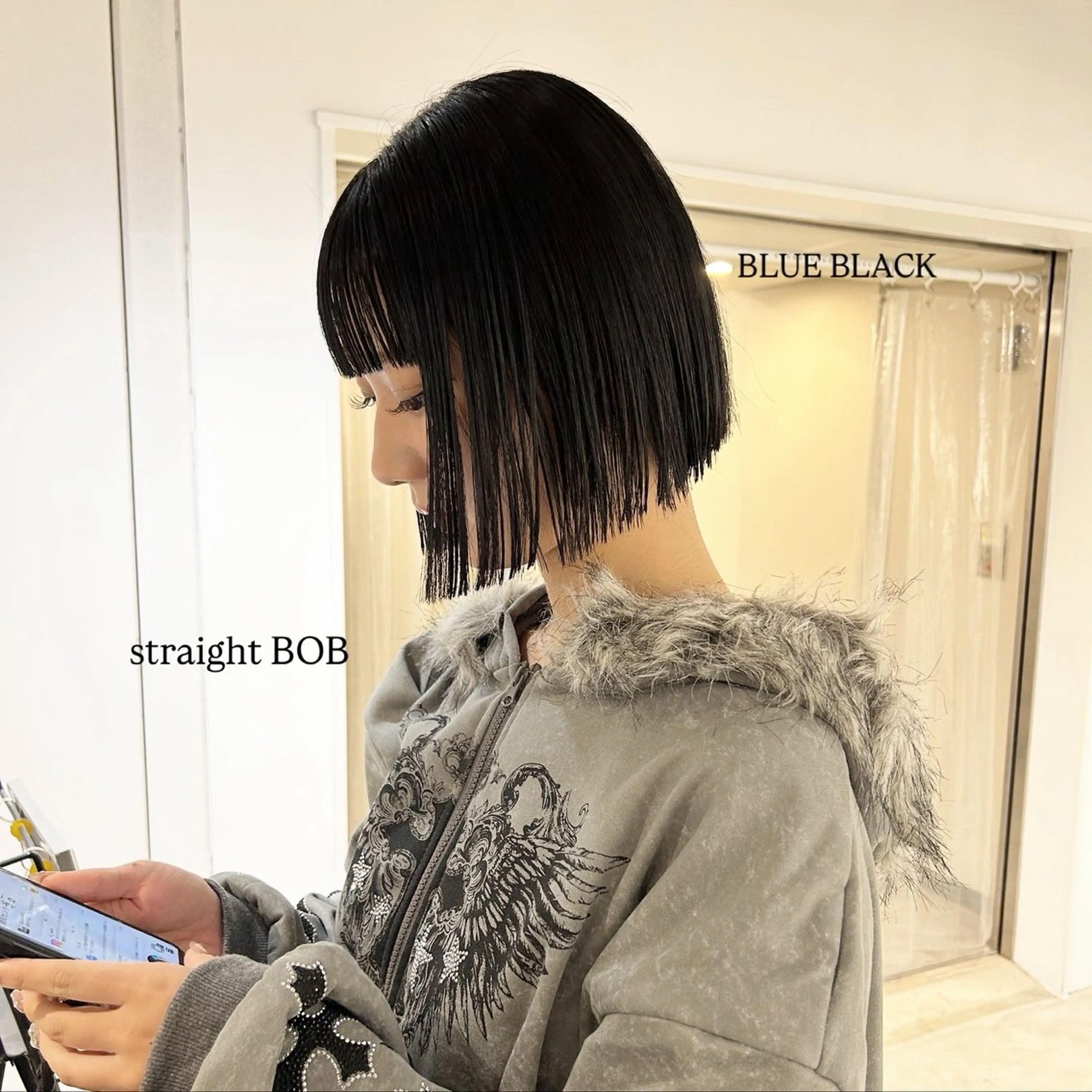 ショート カラー カット ヘアカラー 切りっぱなしBOB 職人💜Anzuのヘアスタイル