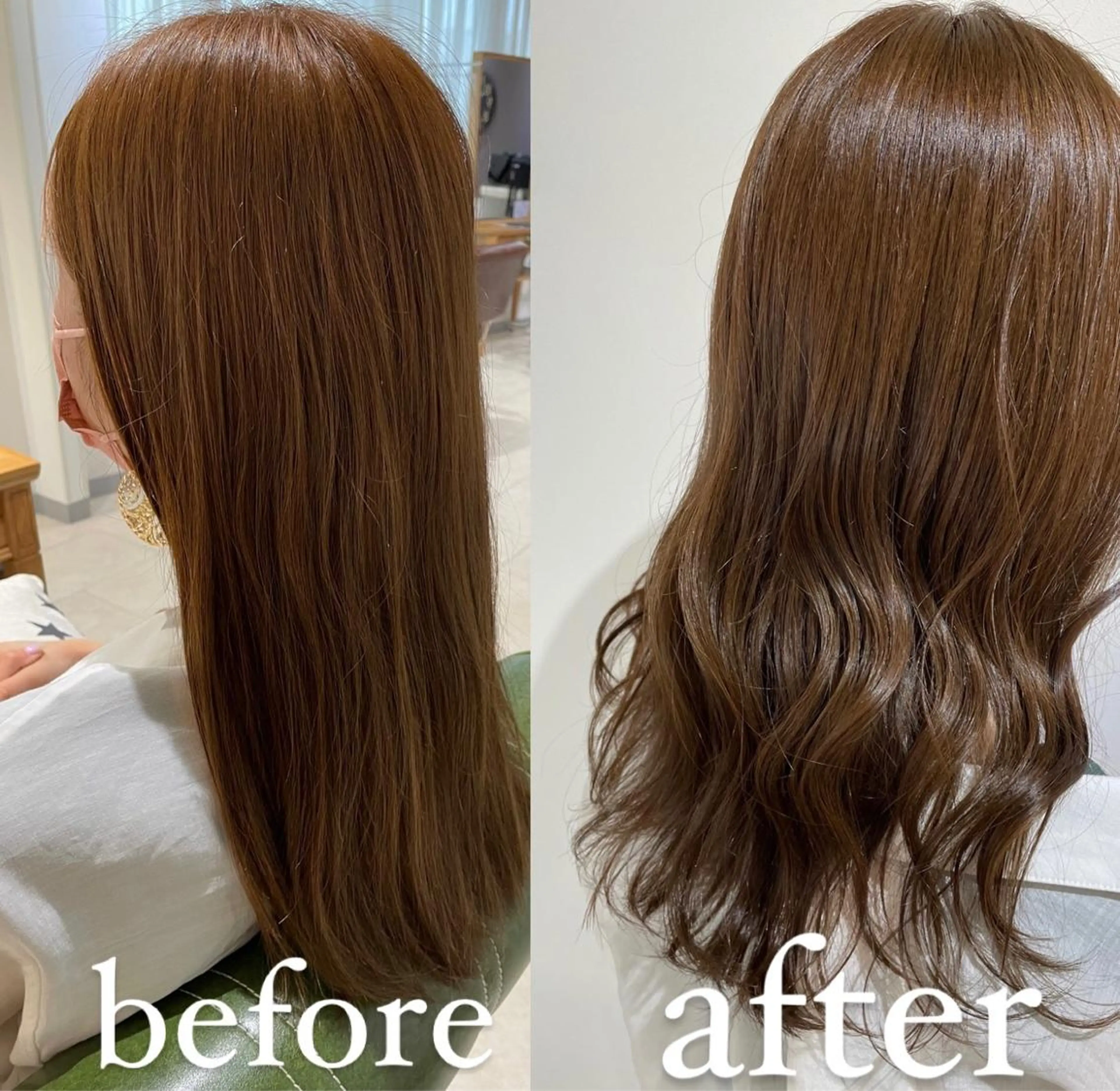 セミロング カラー グレージュ カット ヘアカラー トリートメント 過去一の柔髪ヘア 🌿IVYjoureのヘアスタイル