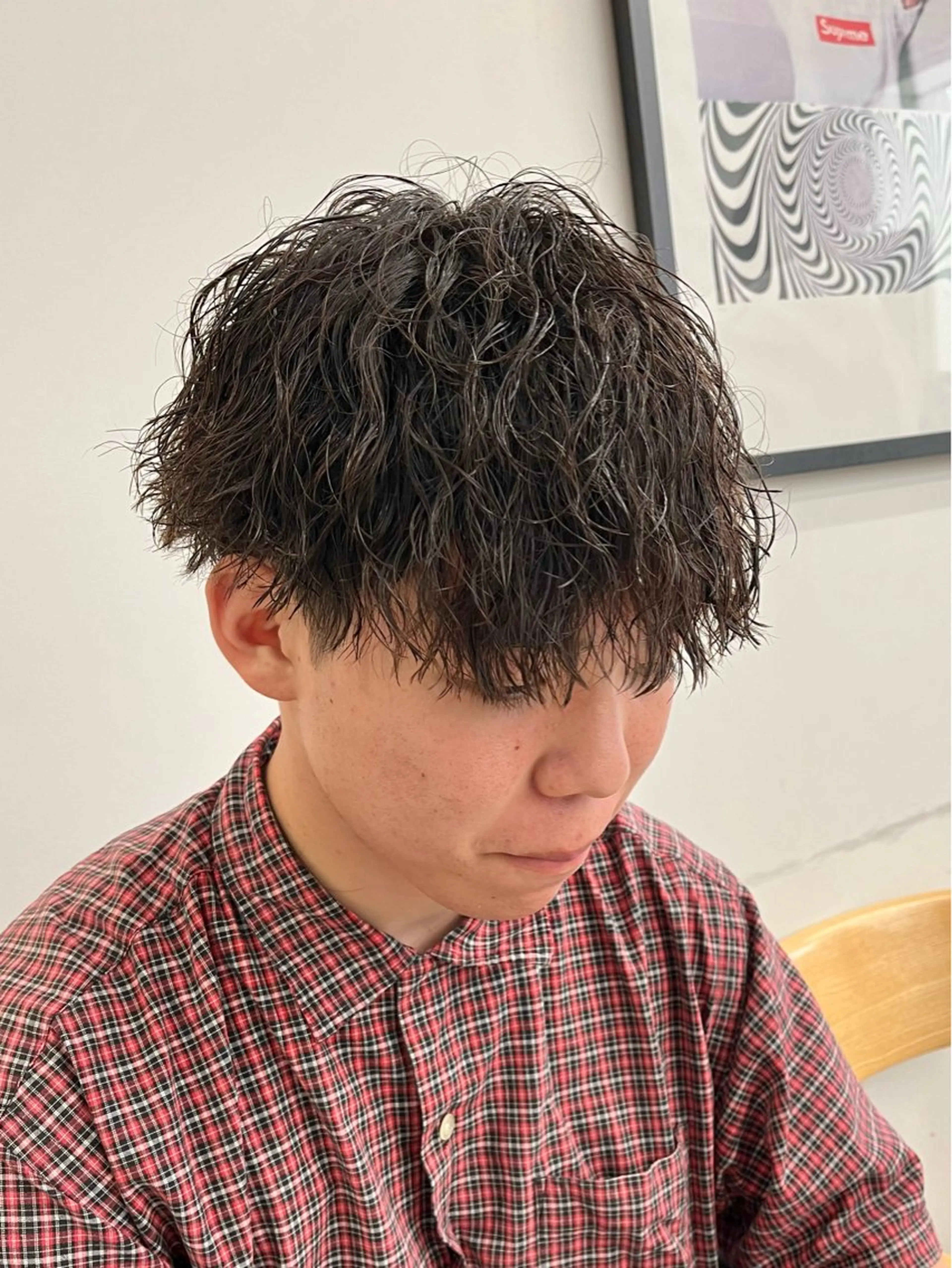 ショート パーマ メンズ メンズパーマ ツイストスパイラルパーマ スパイラルパーマ カット パーマ 新潟メンズパーマ 新潟駅/小田拓実のヘアスタイル