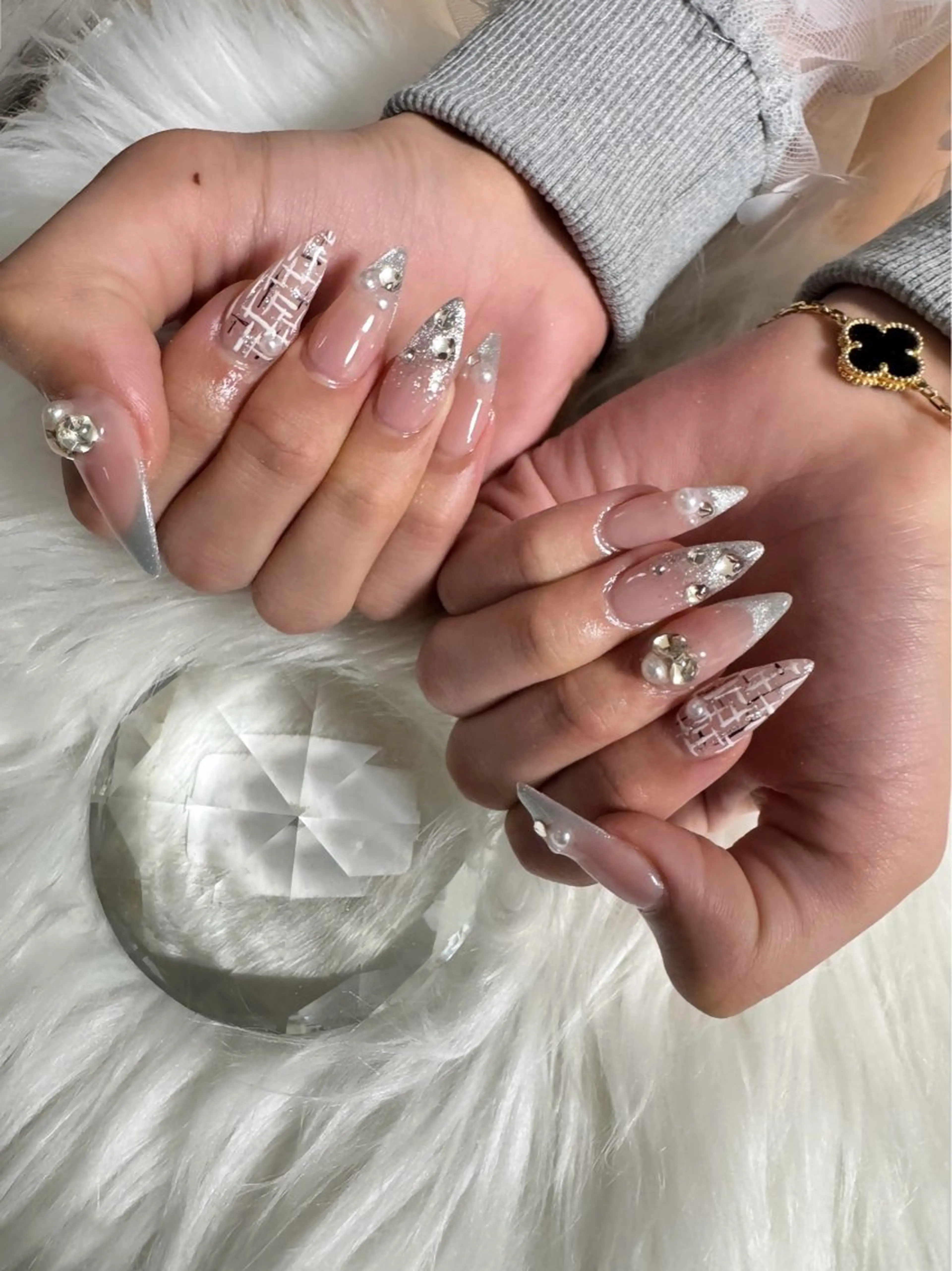 ネイル フレンチネイル マグネットネイル マグネットフレンチ Reflet所属・nailsalon Refletのネイルデザイン