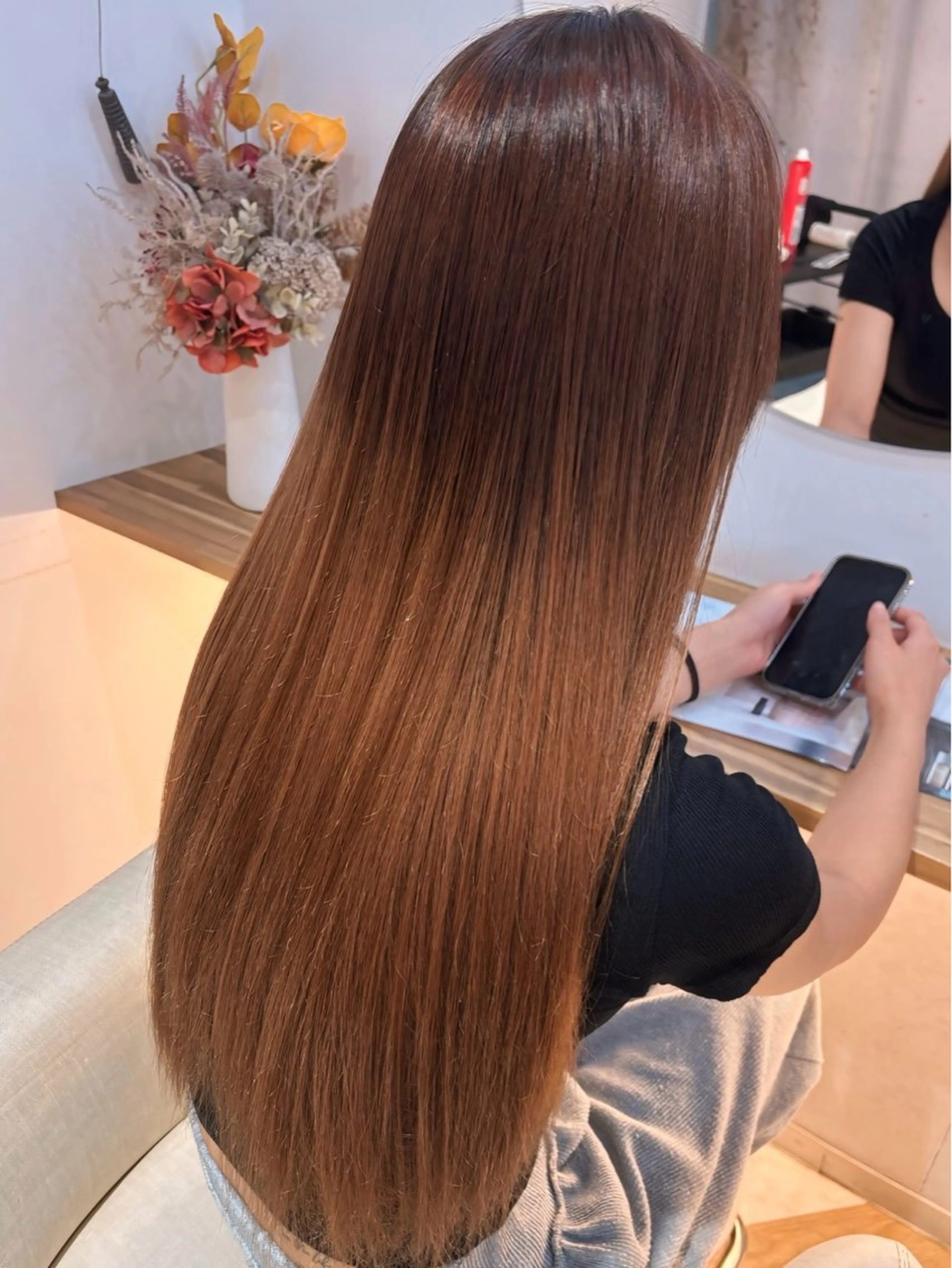 ロング トリートメント トリートメント みらい🖤ブリーチ 縮毛矯正モデル募集のヘアスタイル