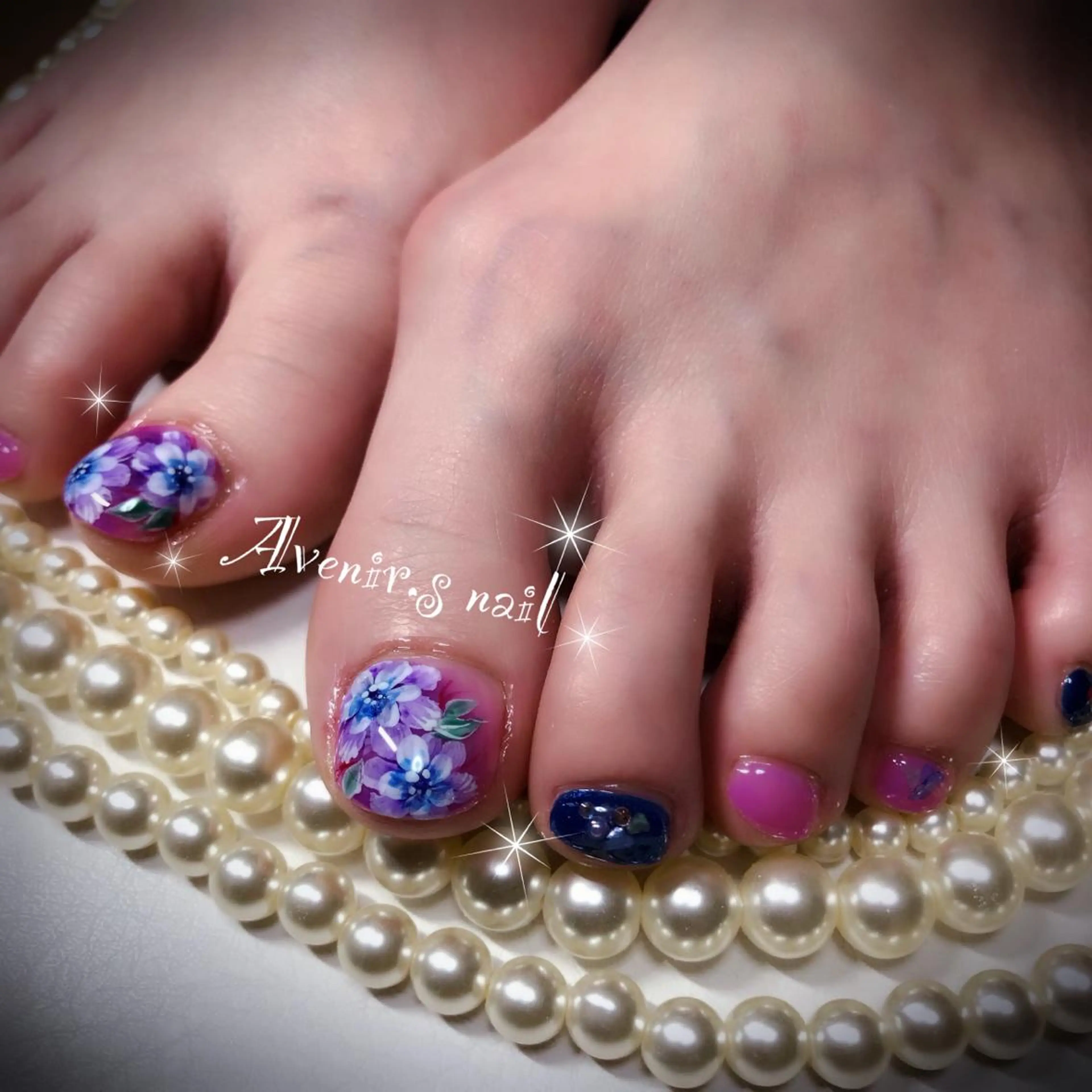 ネイル フラワーネイル Home Salon Avenir.のネイルデザイン