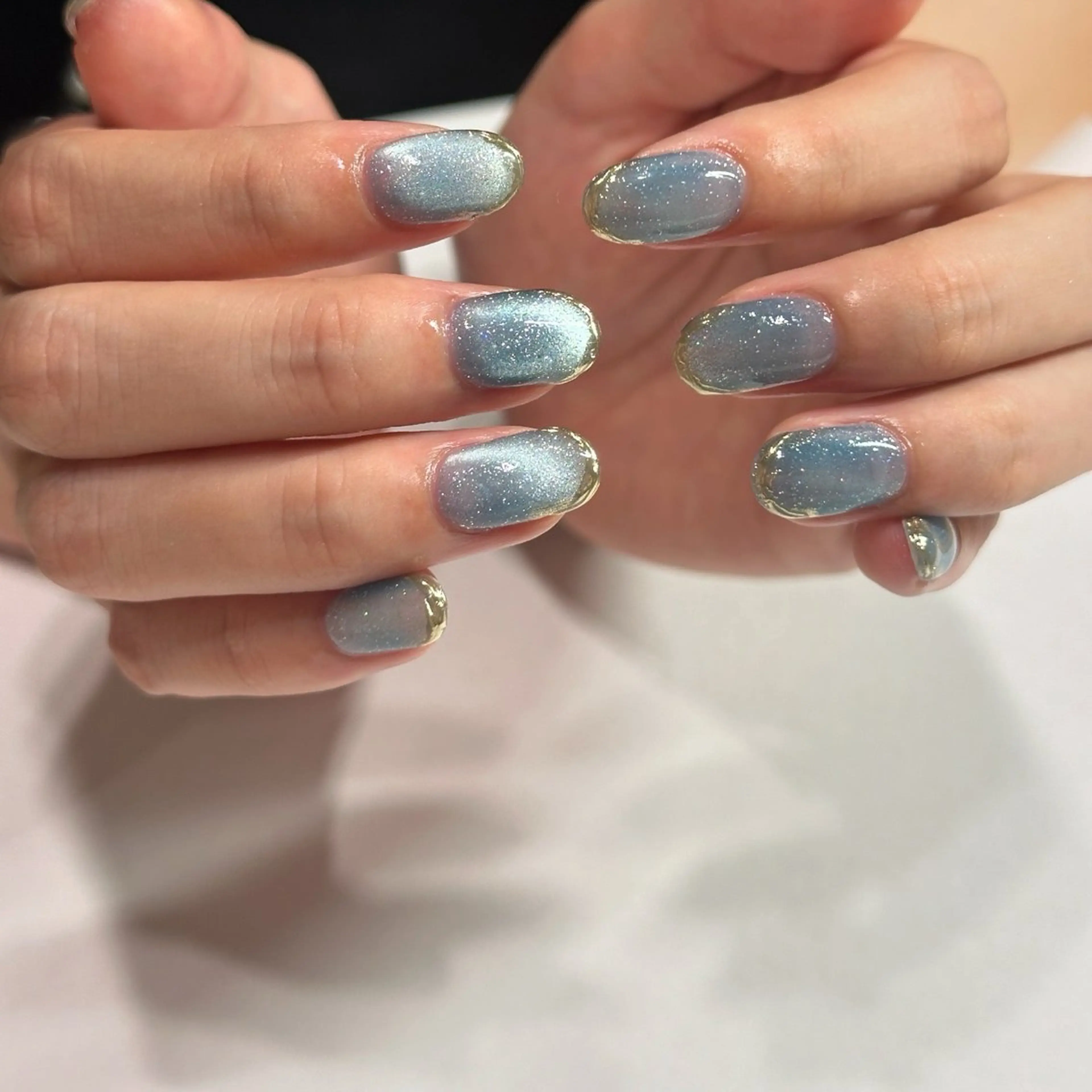 ネイル フラッシュネイル フラッシュマグ マグネットネイル ハンドネイル cyaan所属・nail salon Cyaanのネイルデザイン