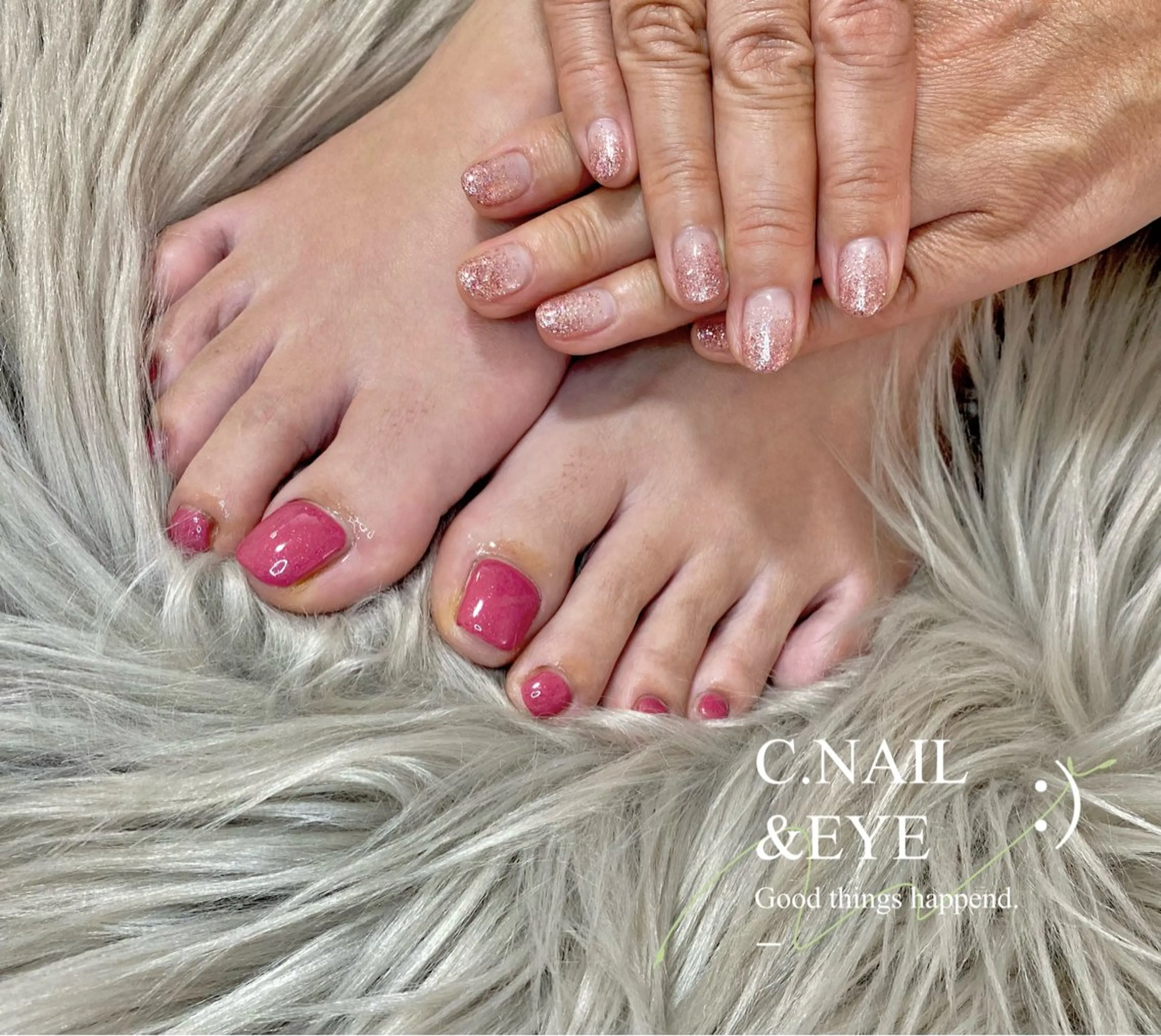 ネイル フットネイル ワンカラーネイル ハンドネイル フットネイル C.Nail &Eye筑紫駅のネイルデザイン