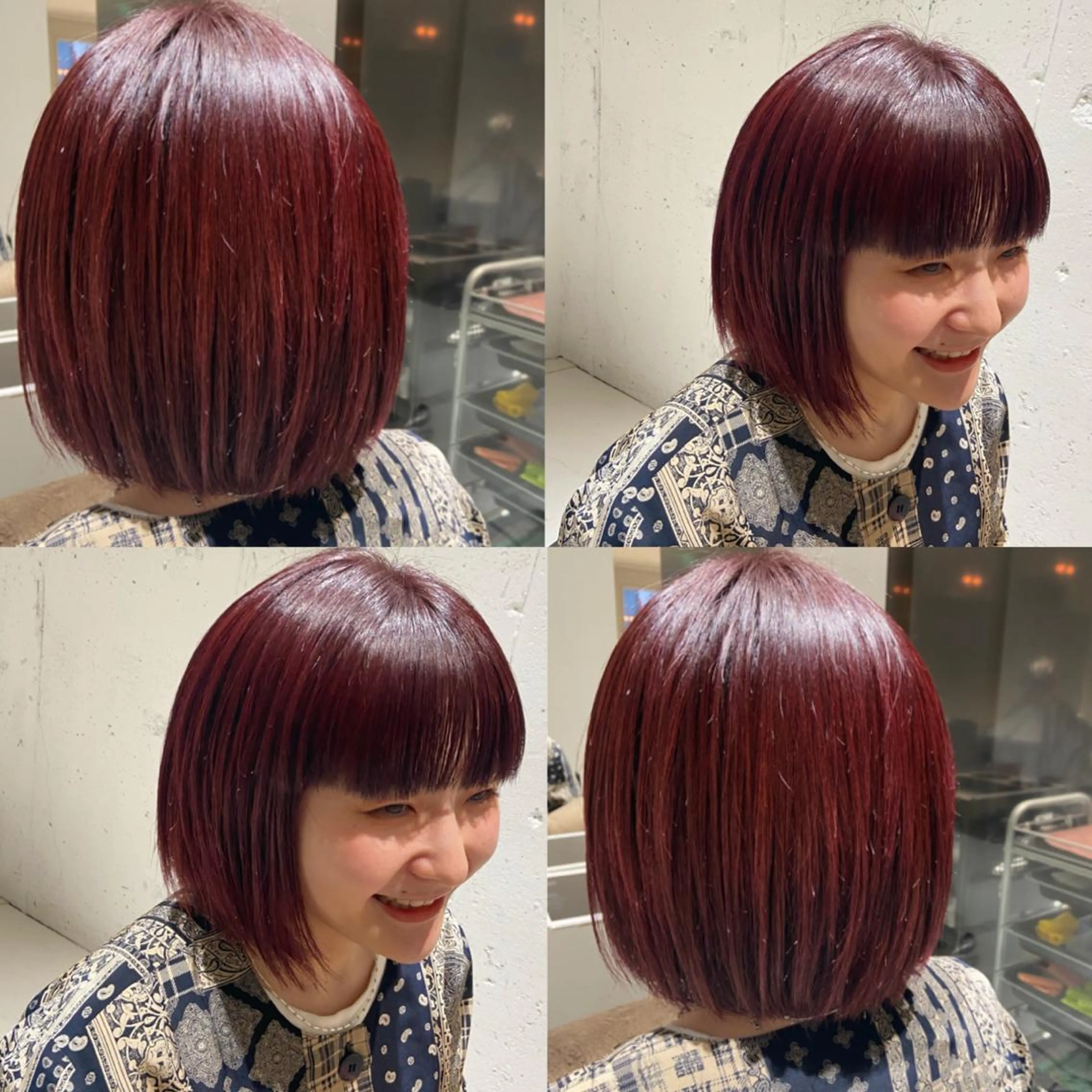 ショート カラー ブリーチ ブリーチなしカラー レッドカラー ヘアカラー トリートメント ヘッドスパ ヘアセット カジュアルを女っぽく 𝗮𝘆𝗮𝗰𝗼のヘアスタイル